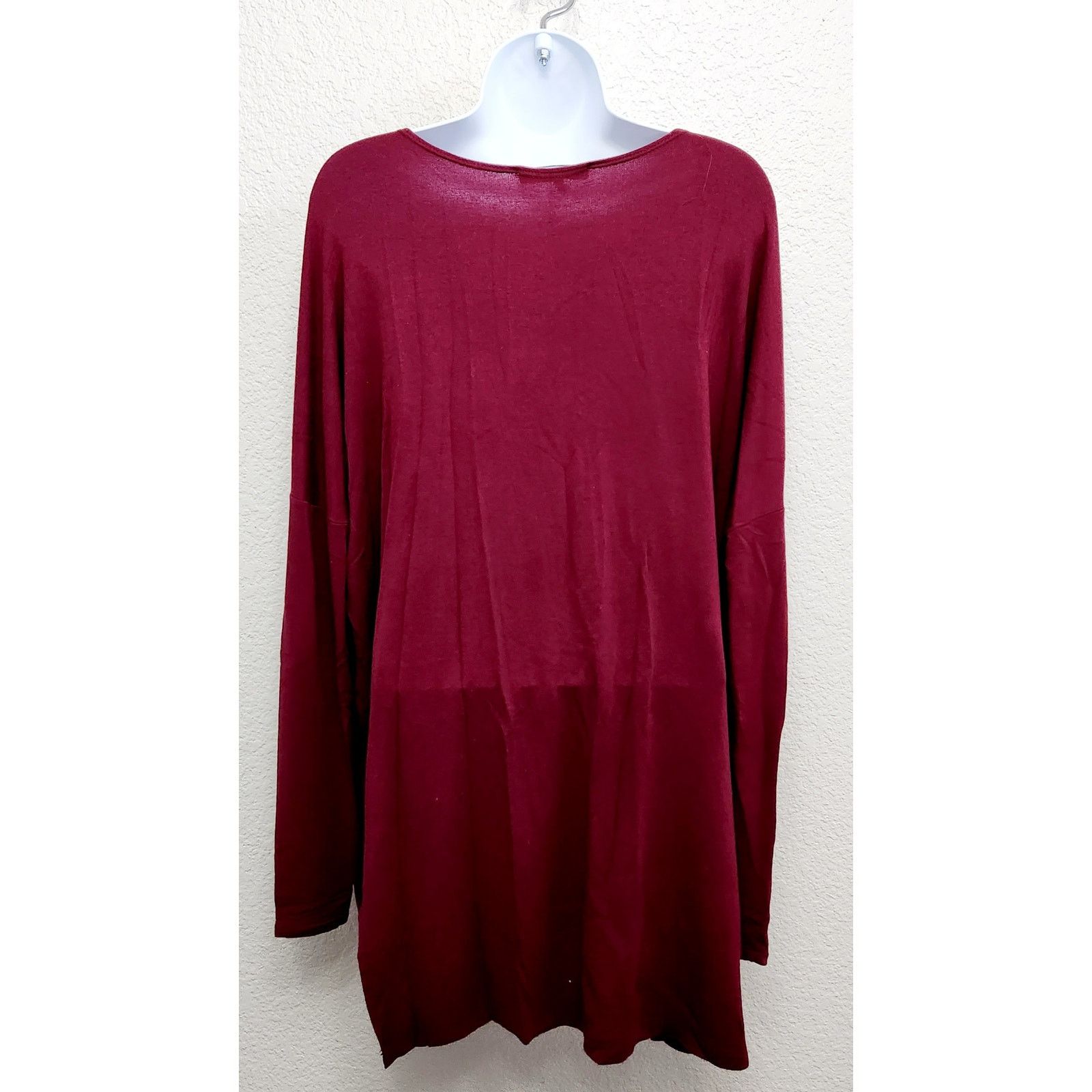 Other Emma's Closet Burgundy Red Round Neck Long Sleeve Top Large Size L / US 10 / IT 46 - 3 Thumbnail