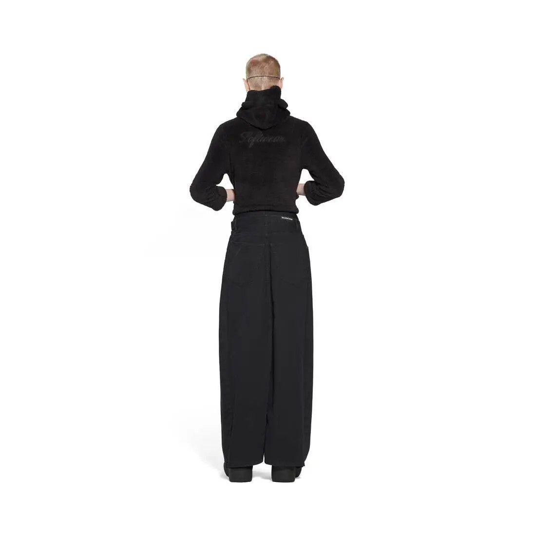 Balenciaga o1in1g0425 Softwear Heart Zip-up Hoodie Small Fit in Black Size XL / US 12-14 / IT 48-50 - 4 Thumbnail
