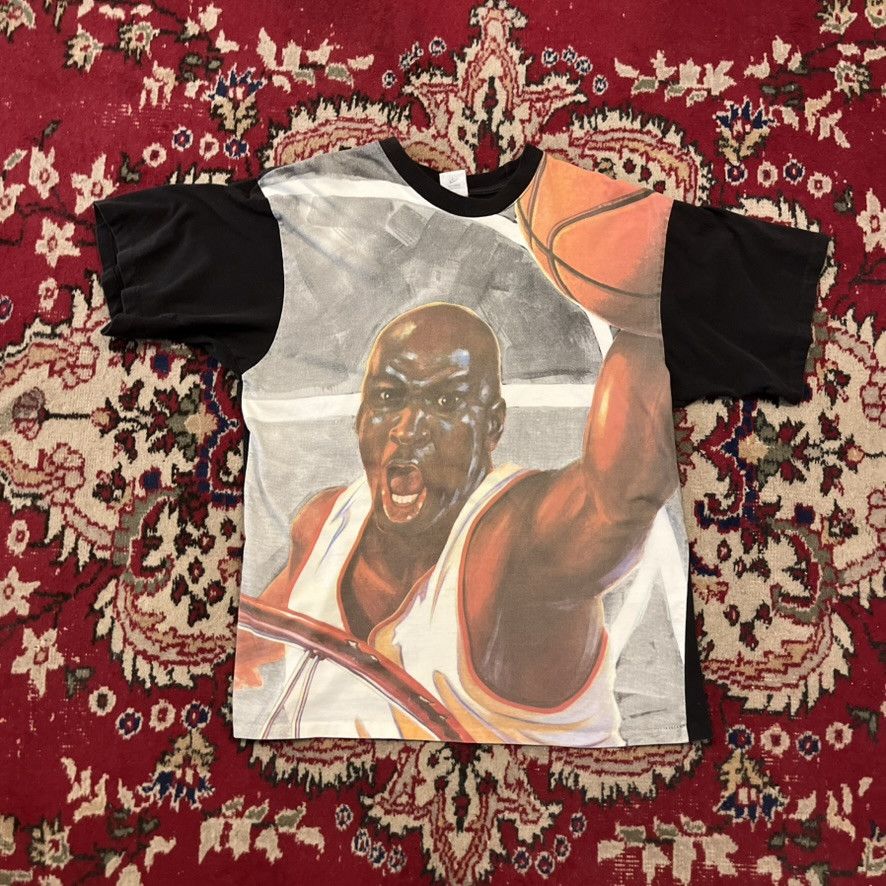 Nike 90s Nike Air Jordan all over print T-shirt Size US XL / EU 56 / 4 - 1 Thumbnail