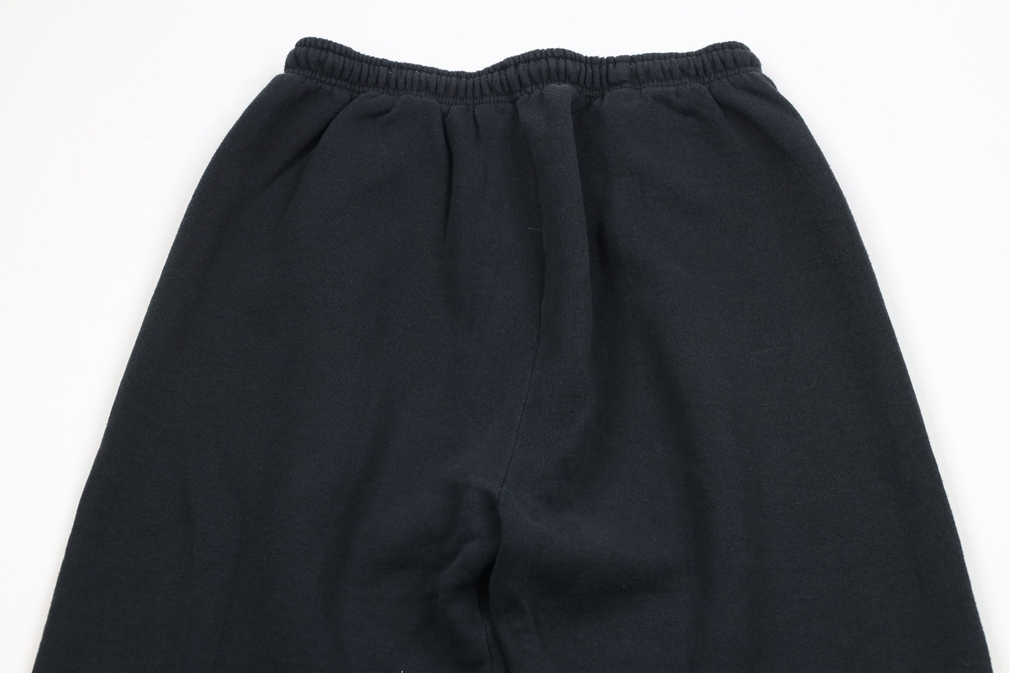Vintage Vintage 90s Streetwear Blank Cuffed Sweatpants Joggers Black Size US 34 / EU 50 - 9 Thumbnail