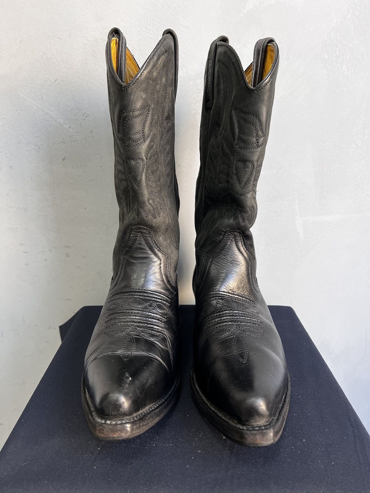 Western Rise Western High Leather Boots Moto 90’s Guidi retro style Size US 8 / EU 41 - 6 Thumbnail