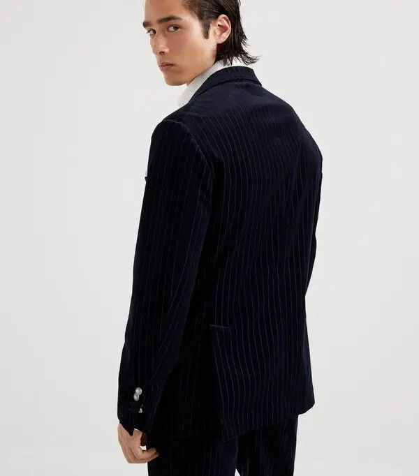 Brunello Cucinelli o1w1db10226 Suit Type Jacket in Navy Blue Size US M / EU 48-50 / 2 - 4 Thumbnail