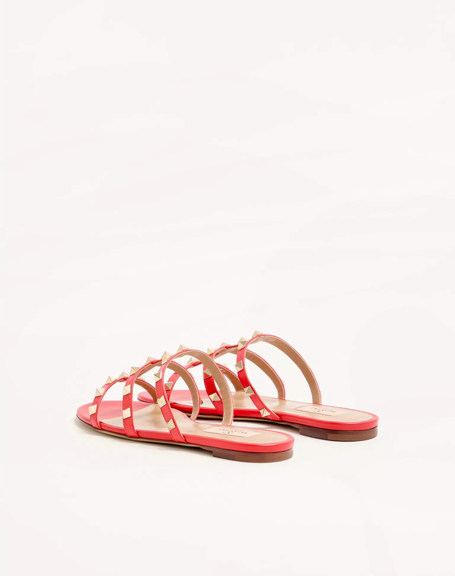 Valentino os11x0126 Rockstud Flat Slide Sandals in Orange Size US 9 / IT 39 - 4 Thumbnail