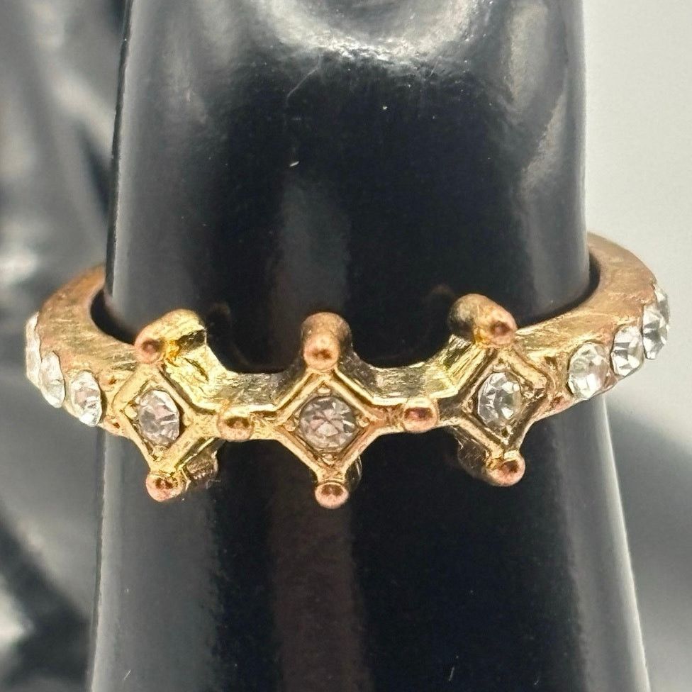 Other Stunning Gold Crystal Ring Size ONE SIZE - 2 Thumbnail
