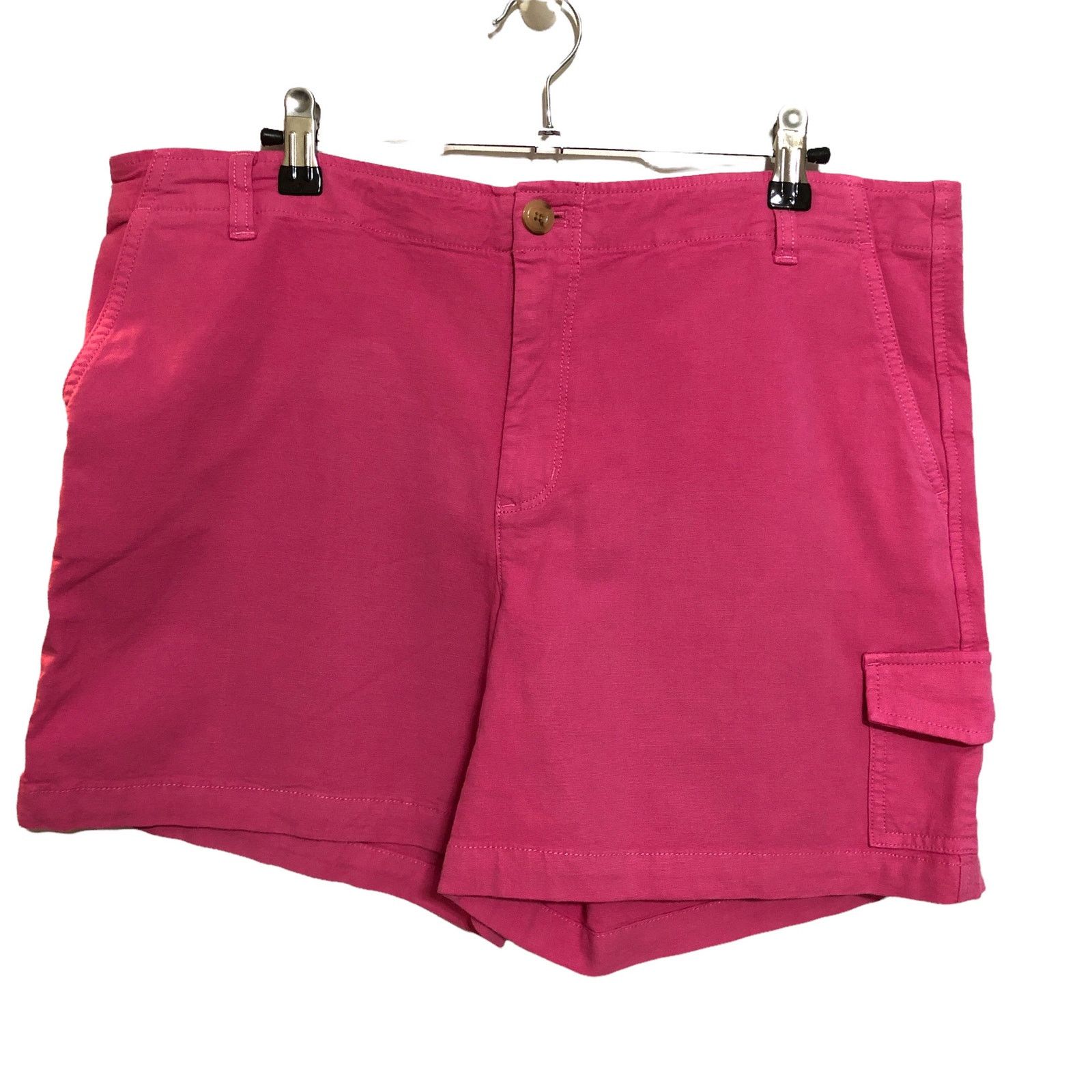 J.Crew Re-Imagined Pink High-Rise Garment-Dyed Stretch Cargo Short Size 34" / US 12 / IT 48 - 9 Thumbnail
