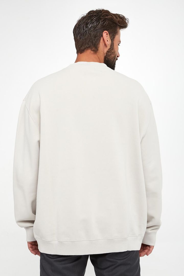 Lanvin oc11z0426 Logo Embroidered Sweatshirt in White Size US L / EU 52-54 / 3 - 5 Thumbnail