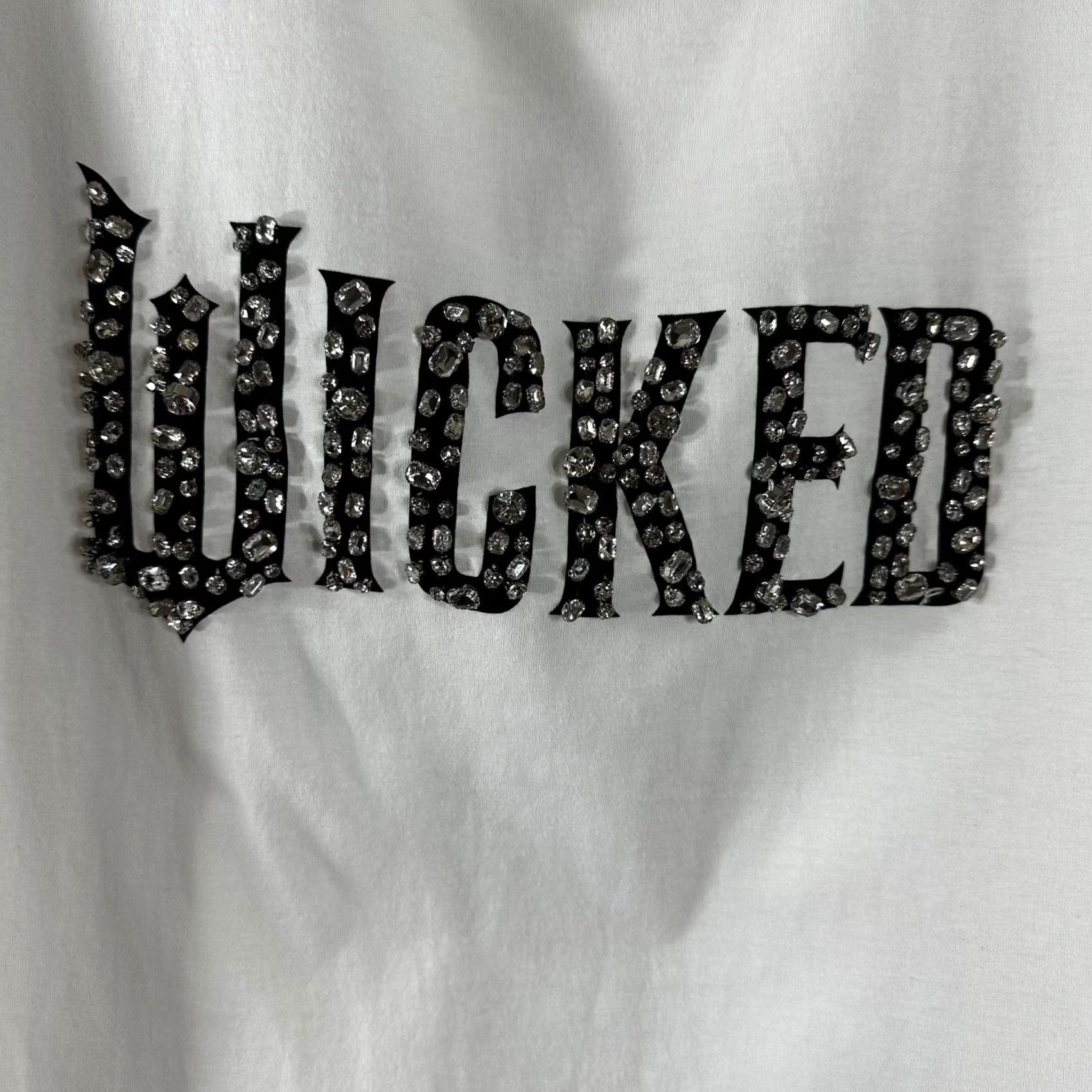 Forever 21 Wicked Forever 21 Plus White Rhinestone Logo Graphic Shirt Size 1X New Size XL / US 12-14 / IT 48-50 - 4 Thumbnail
