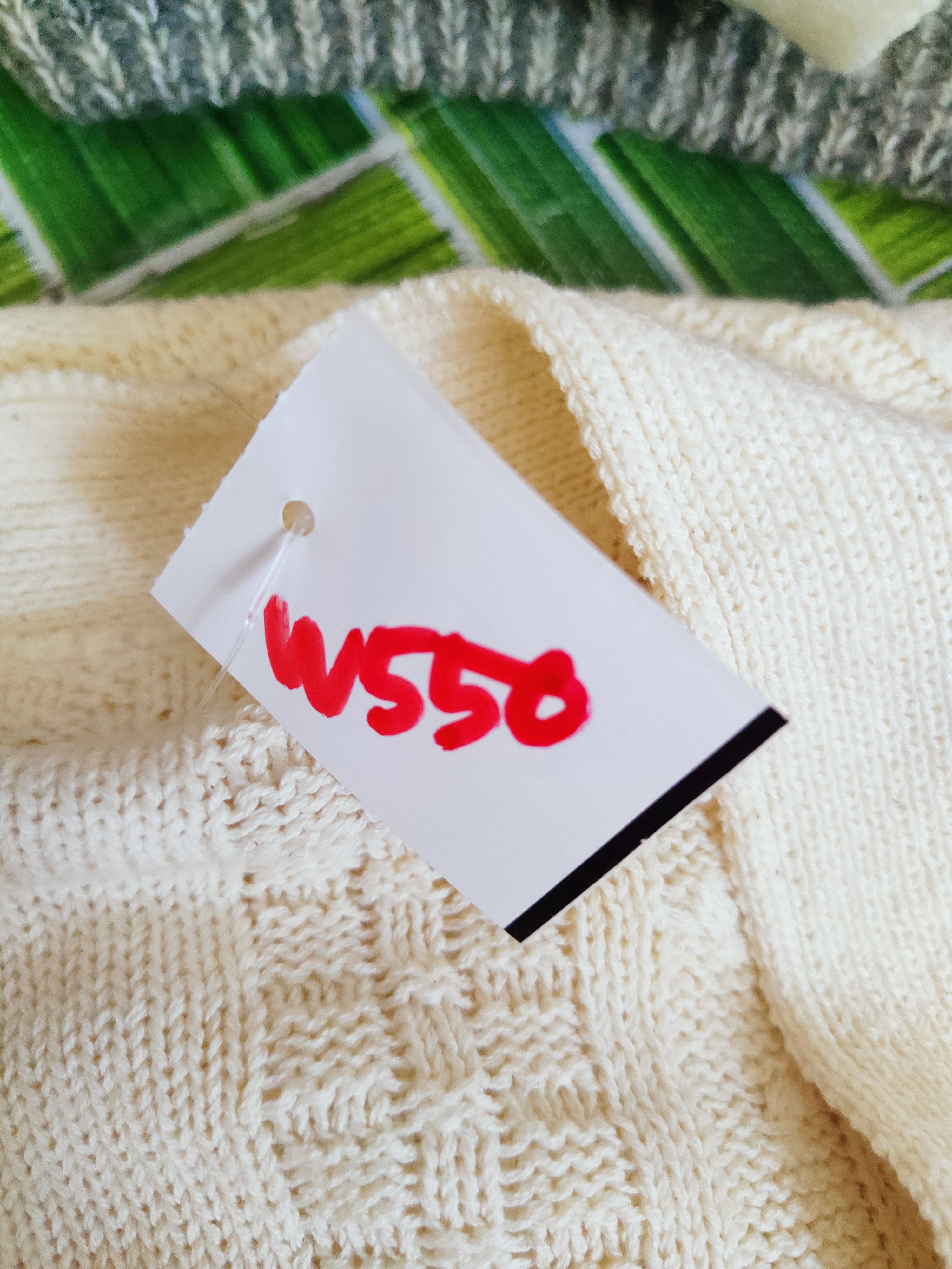 Aran Isles Knitwear × Japanese Brand Japanese Brand Cream Knitwear Cardigan vintage #W 550 Size L / US 10 / IT 46 - 11 Thumbnail