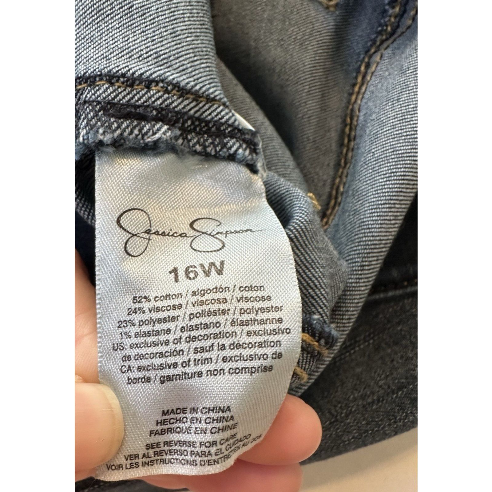 Jessica Simpson Jessica Simpson Kiss Me Super Skinny Jeans Blue 16W Preppy Size 38" / US 16 / IT 52 - 4 Thumbnail