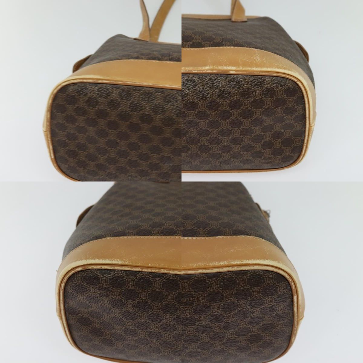 Celine CELINE Macadam Canvas Cicada Shoulder Bag Pvc Leather Brown Size ONE SIZE - 10 Thumbnail
