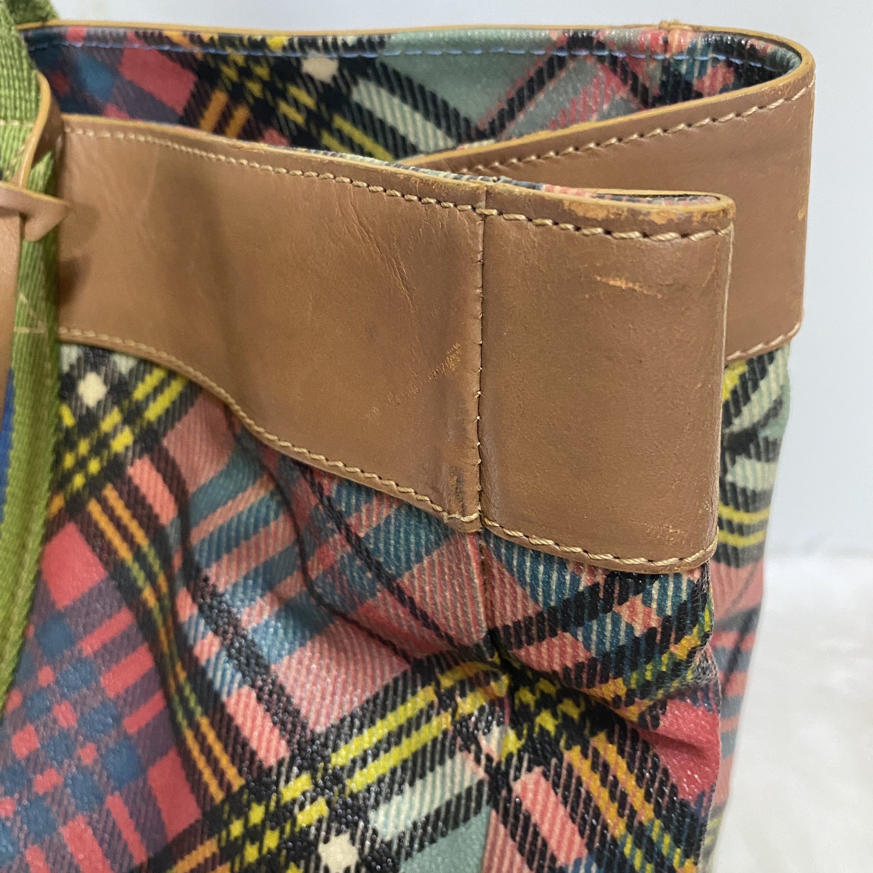 Vivienne Westwood Vintage Check Leather Luggage Tote Bag Size ONE SIZE - 8 Thumbnail