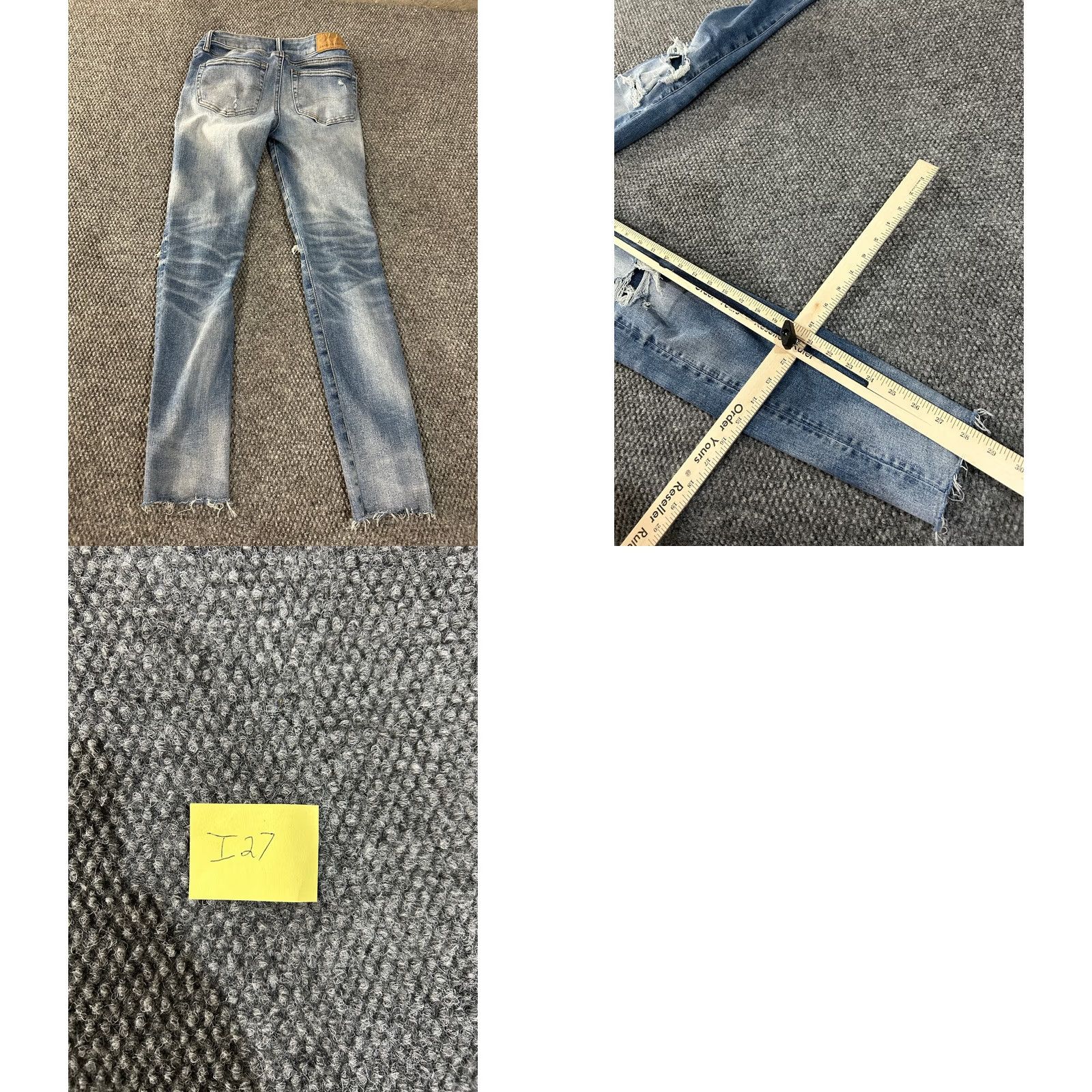American Eagle Outfitters VINTAGE: American Eagle Outfitters Skinny Jeans Mens 28x30 Blue Distressed Ripped AirFlex Stretch Den?im 5-Pocket Size US 28 / EU 44 - 8 Thumbnail