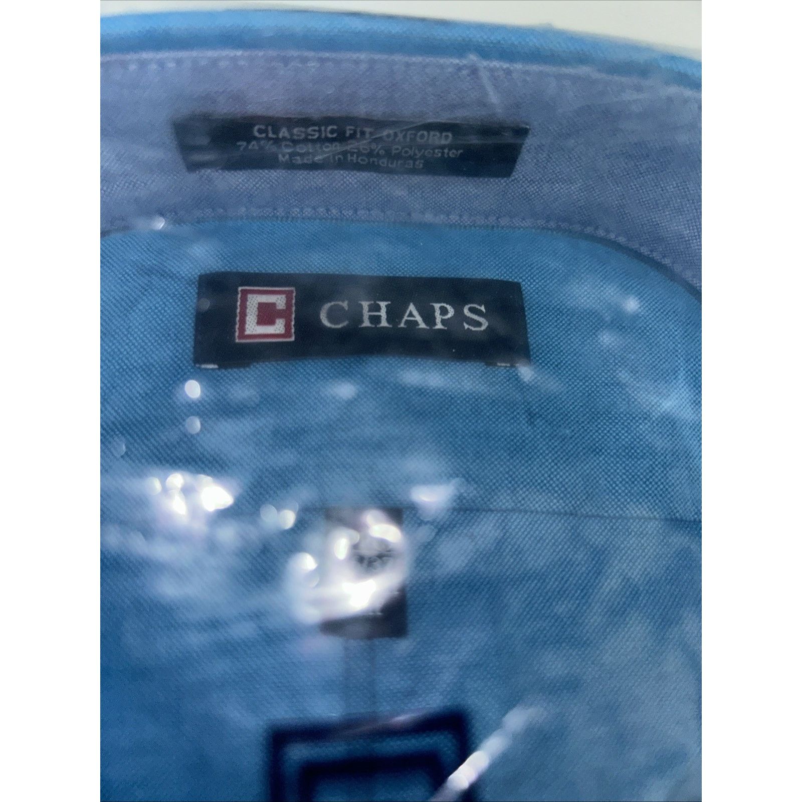 Chaps Vtg Chaps Mens 16/16 1/2 Pool Blue Button Down Long Sleeve Size US L / EU 52-54 / 3 - 5 Thumbnail