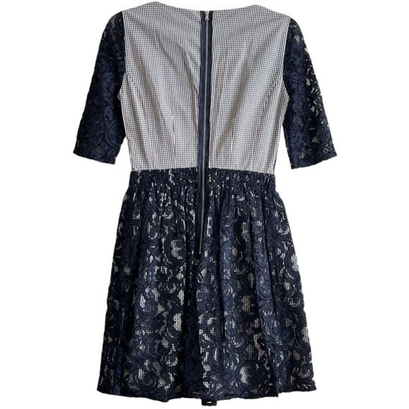 Carven Carven Blue Lace Pattern Mini Dress, S/US4/FR36 SRP: $2040 Size S / US 4 / IT 40 - 6 Thumbnail