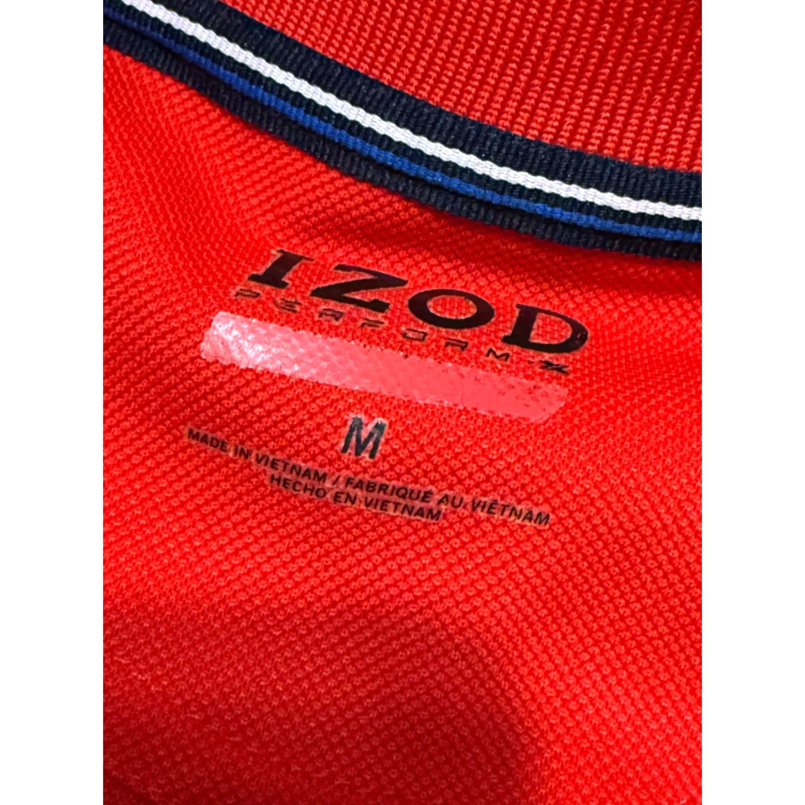 Izod IZOD Shirt Polo Shirt, Men's Medium Red Short Sleeve, Logo, Casual Golf, Regular, Polyester, IZOD Size US M / EU 48-50 / 2 - 6 Thumbnail