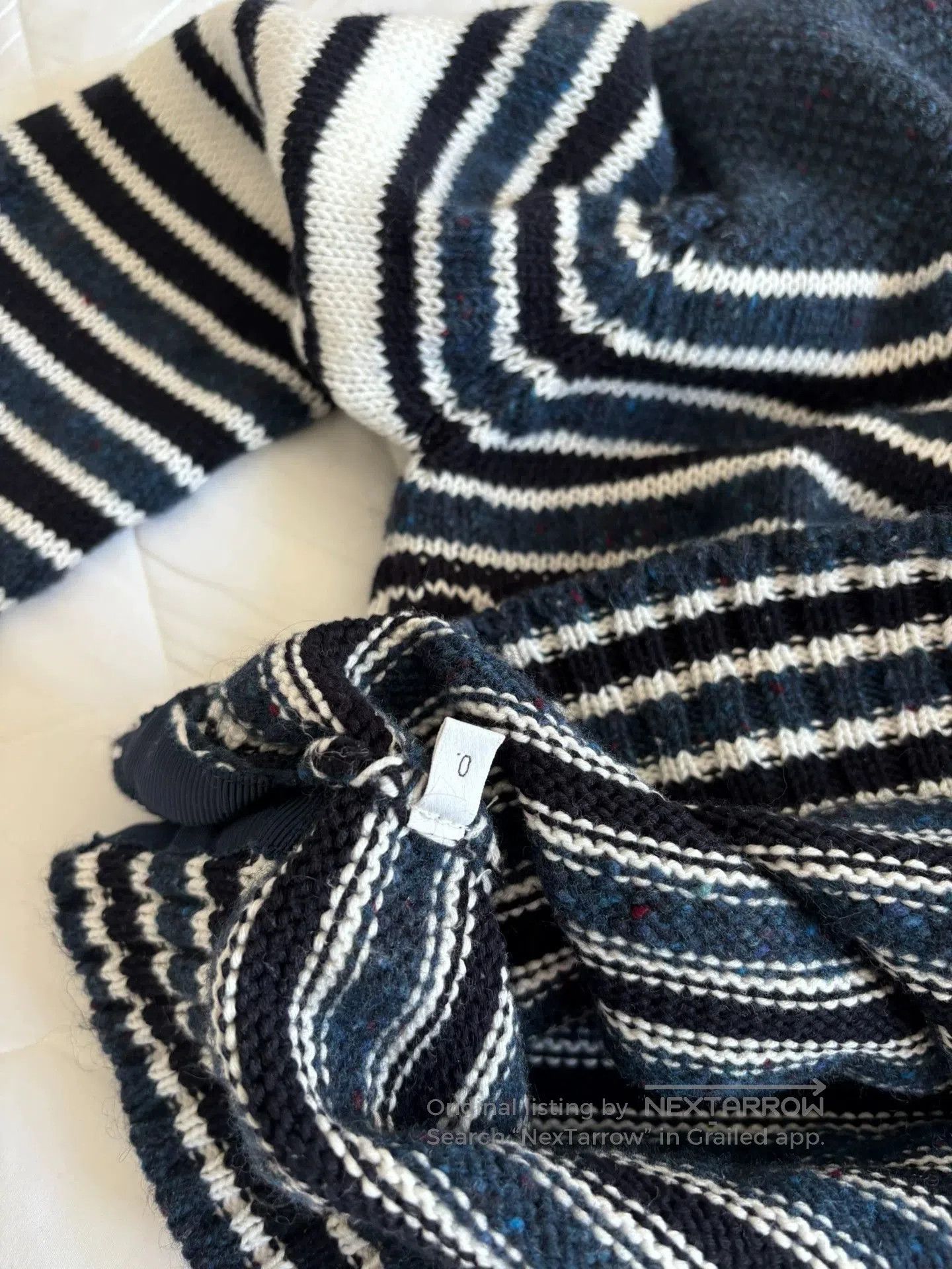 Thom Browne ThomBrowne Navy Stripe Wool Sweater 0. Size US XXS / EU 40 - 4 Thumbnail