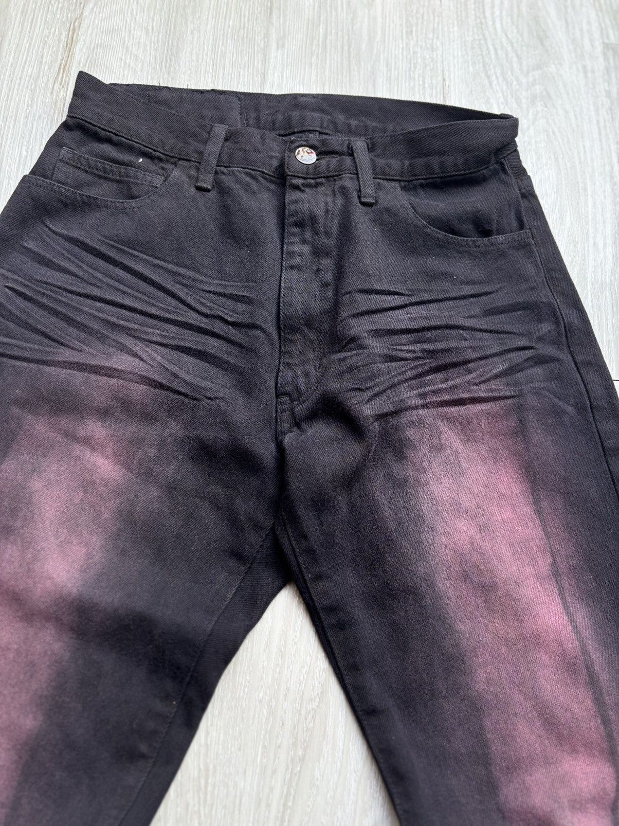 Japanese Brand ACOUSTIC lace-up flare jeans Size US 27 - 2 Thumbnail