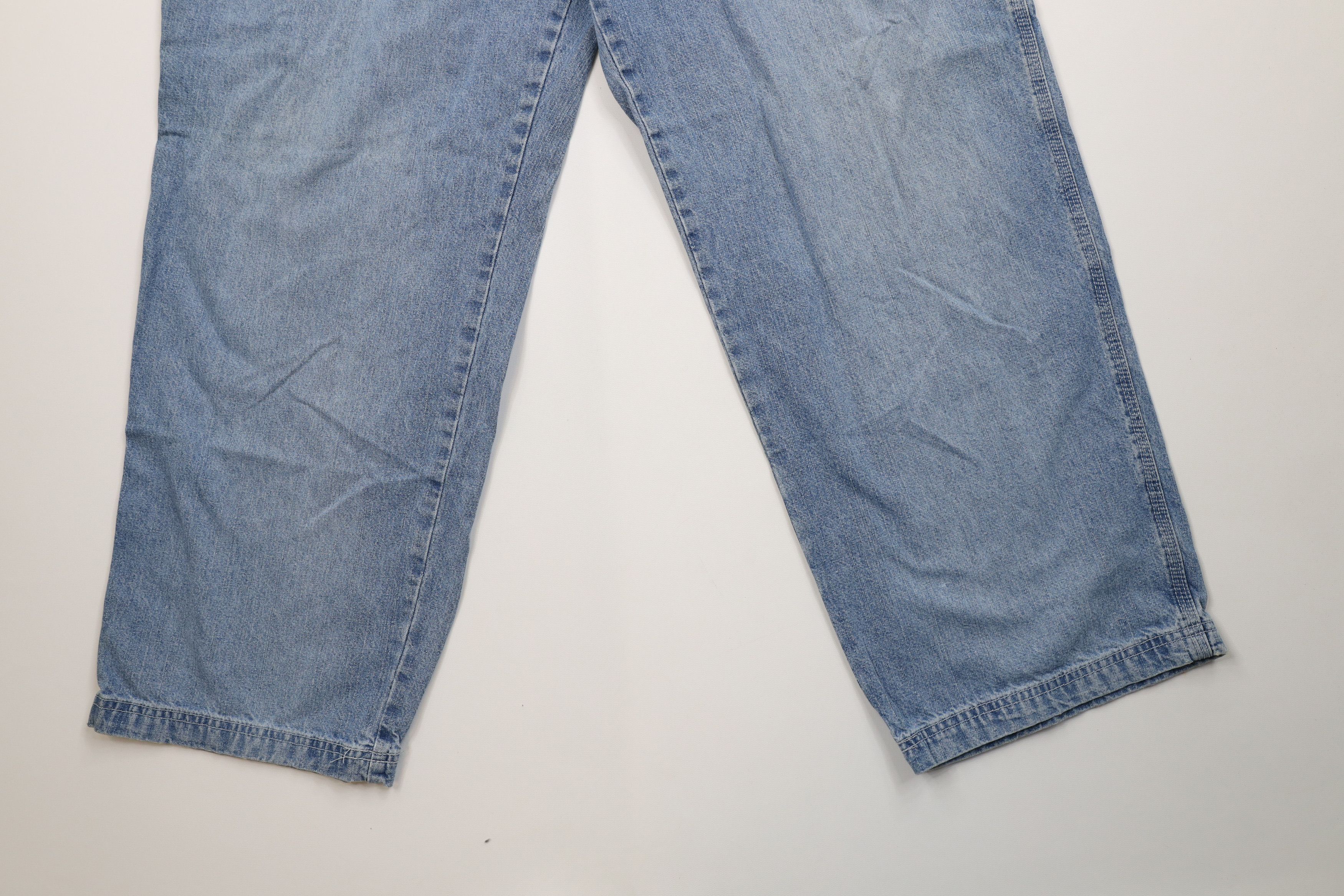 Vintage Vintage 90s Y2K Streetwear Wide Leg Dungaree Denim Jeans Size US 36 / EU 52 - 4 Thumbnail