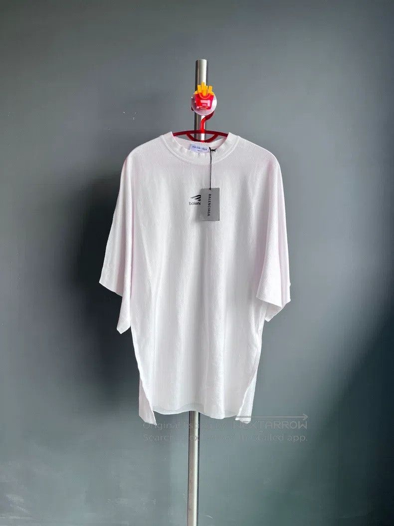 Balenciaga Balenciaga White 3B Frayed Edge Effect Short Sleeve Size US M / EU 48-50 / 2 - 1 Thumbnail