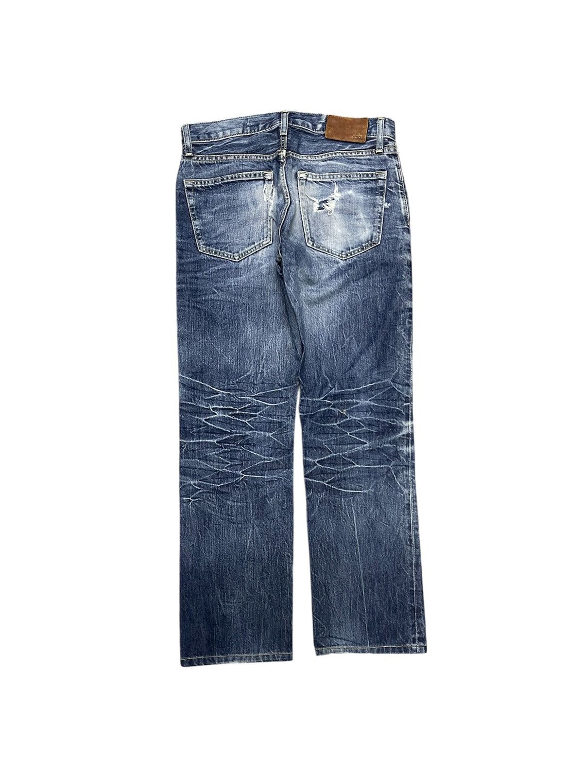 Beauty Beast 2000s UNIQLO MUDWASH DENIM DISTRESSED JEANS Size US 30 / EU 46 - 3 Thumbnail