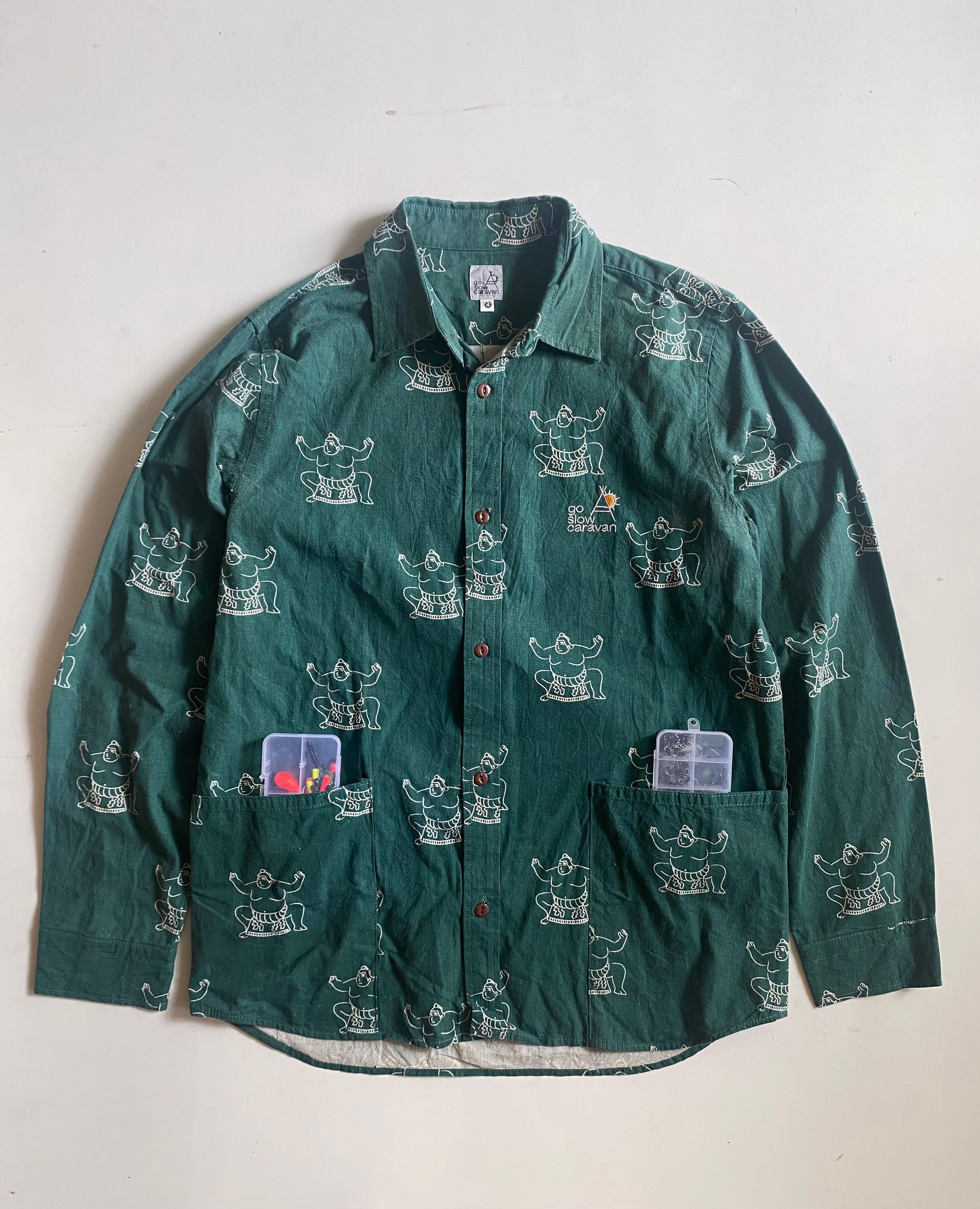 Issey Miyake Japanese Go slow caravan Sumo shirt Size US L / EU 52-54 / 3 - 1 Thumbnail