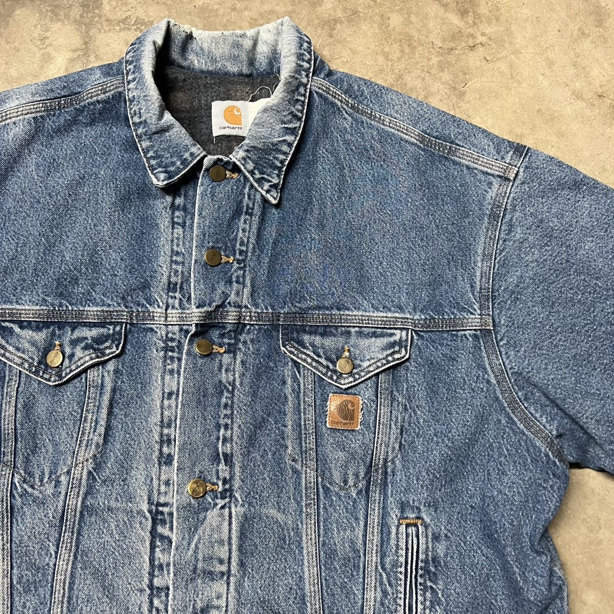 Vintage 90’s Carhartt 🇺🇸 Blanket-Lined Denim Trucker Jacket