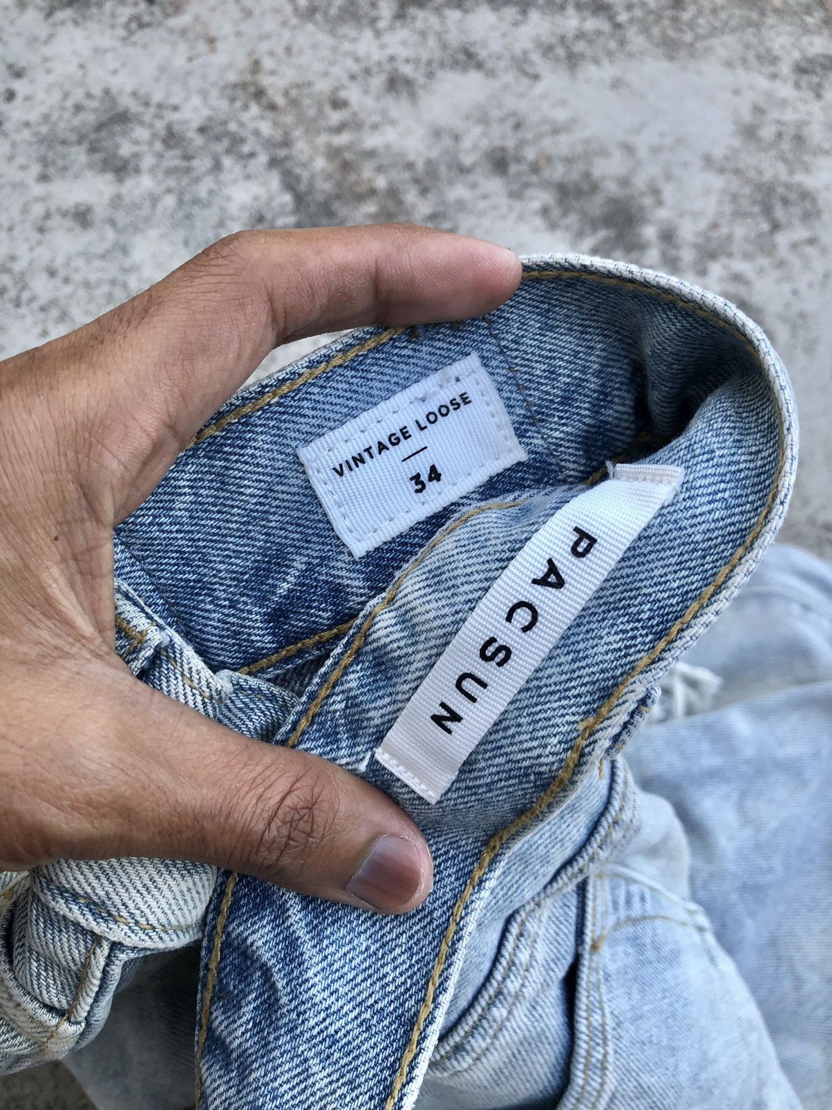 Pacsun VINTAGE LOOSE PACSUN DISTRESSED DENIM Size US 35 - 6 Thumbnail