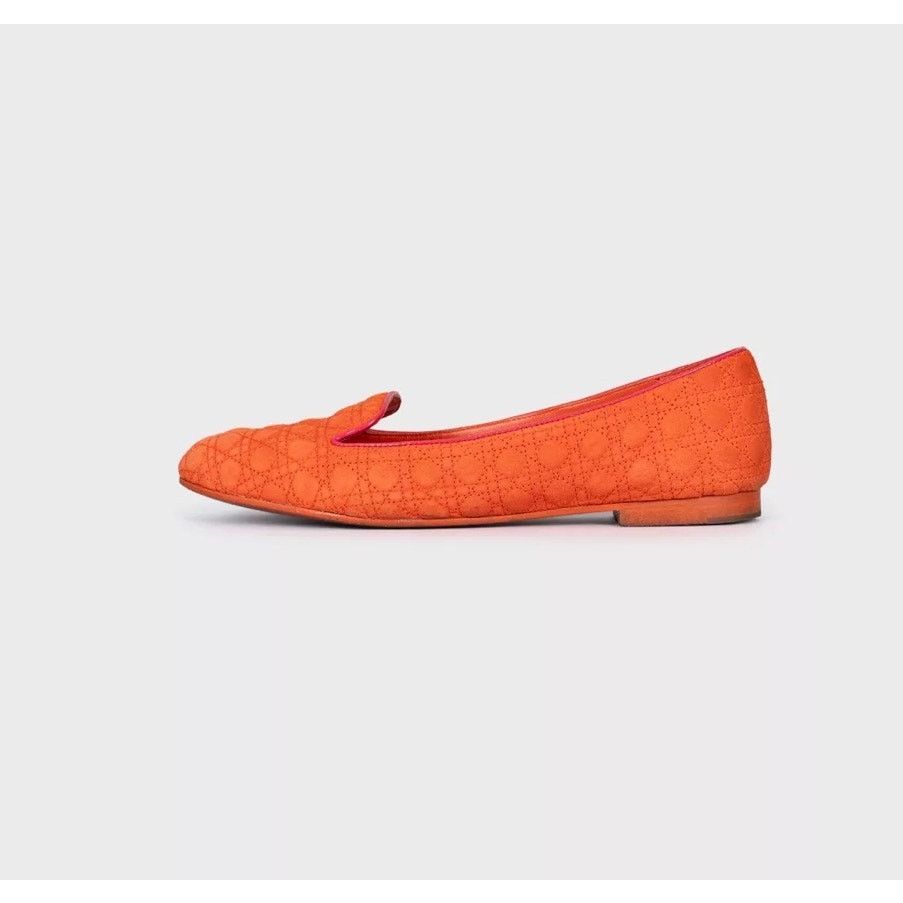Christian Dior Orange Suede Ballet Flats - Size 39