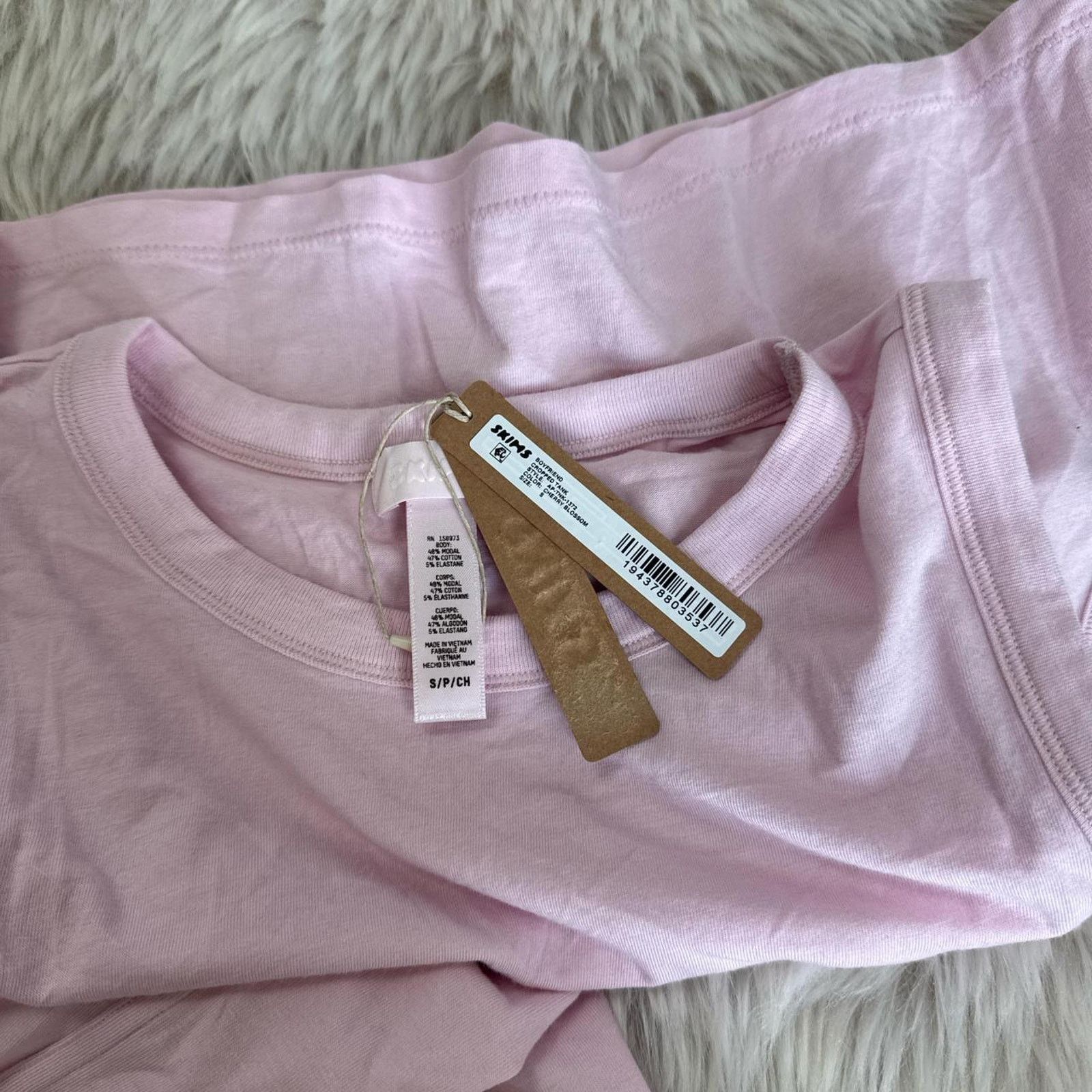 SKIMS NWT SKIMS Boyfriend Tank/Short - Cherry Blossom Size S / US 4 / IT 40 - 4 Thumbnail