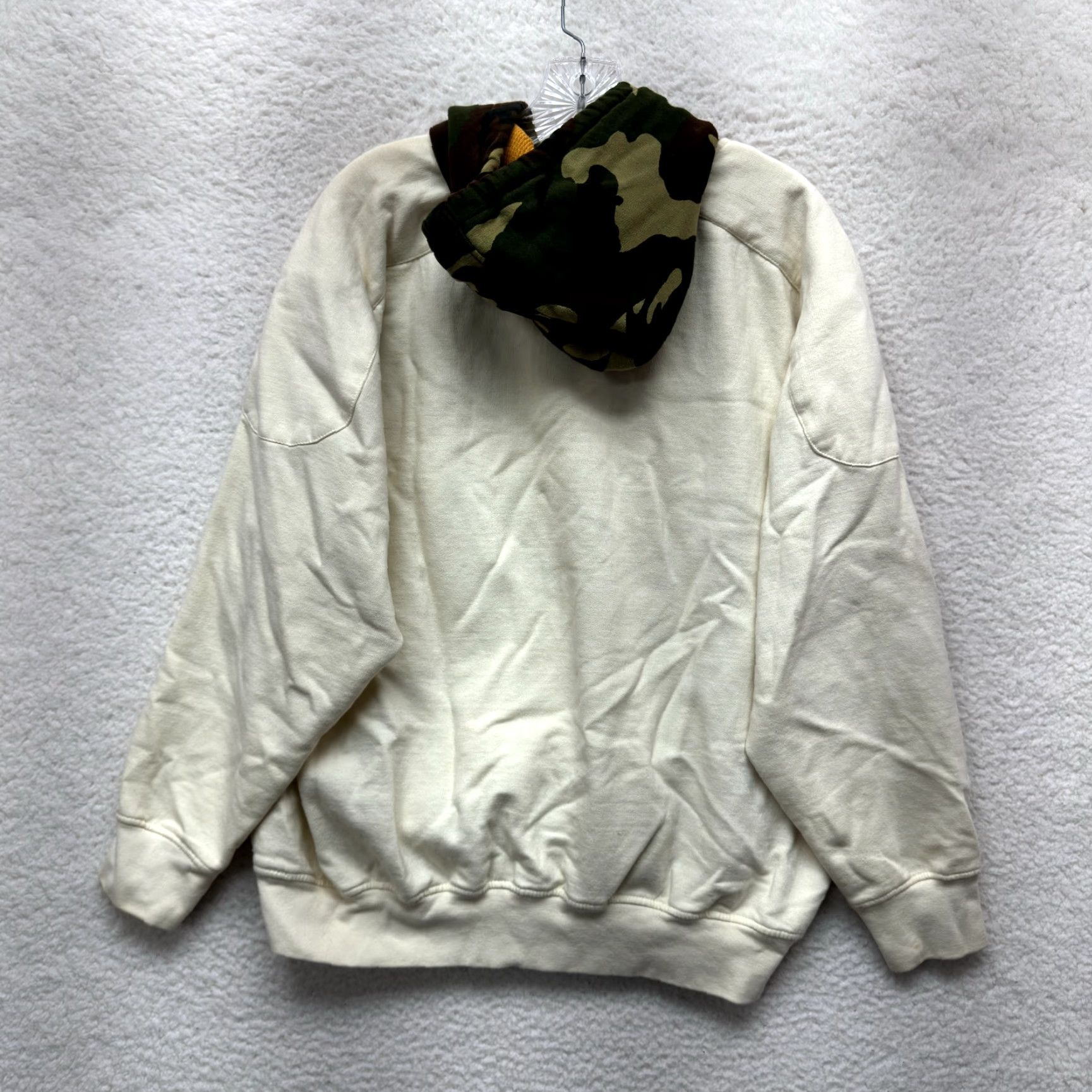 Vintage VINTAGE Exsto Hoodie Sweatshirt Pullover M Mens Camouflage Ivory Grunge 90s Casual Size US M / EU 48-50 / 2 - 2 Thumbnail
