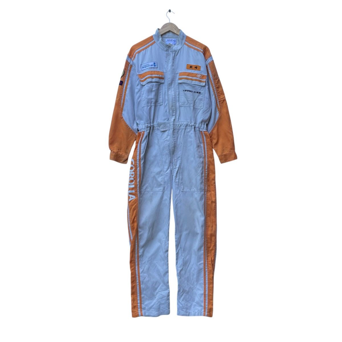 Vintage 💥Vintage Toyota Corolla Techno Top Crew Coverall Workwear Size US 31 - 1 Thumbnail