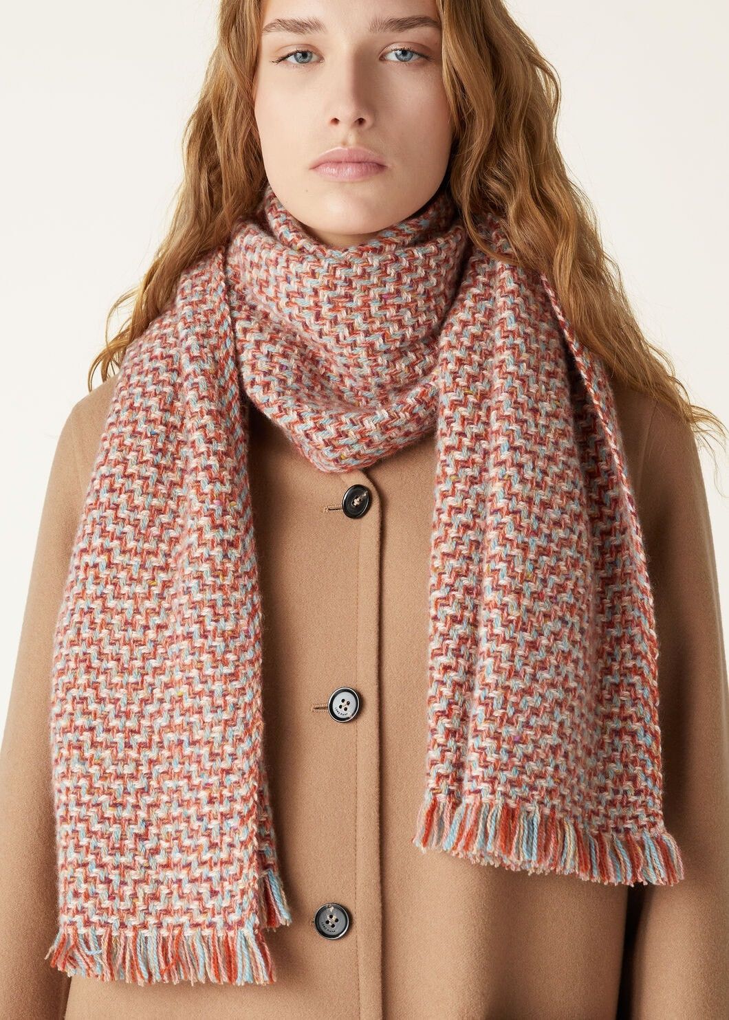 Loro Piana o1w1db10725 FAO5464 Size: OS / Chevron Scarf in Multicolor Size ONE SIZE - 2 Thumbnail
