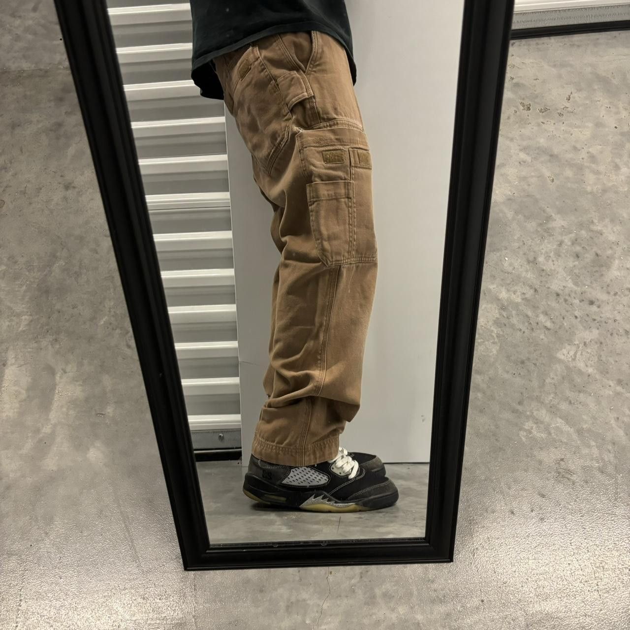 Japanese Brand × Vintage Crazy Vintage Y2K/2000s Tan Skater Workwear Carpenter Cargo Pants! Size US 32 / EU 48 - 2 Thumbnail