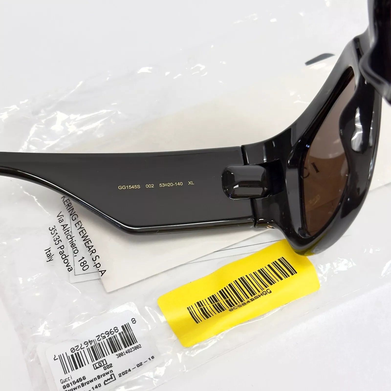 Gucci GUCCI LIDO 1545 Brown Oval Chunky Gg1545S Sunglasses 002 Size ONE SIZE - 3 Thumbnail