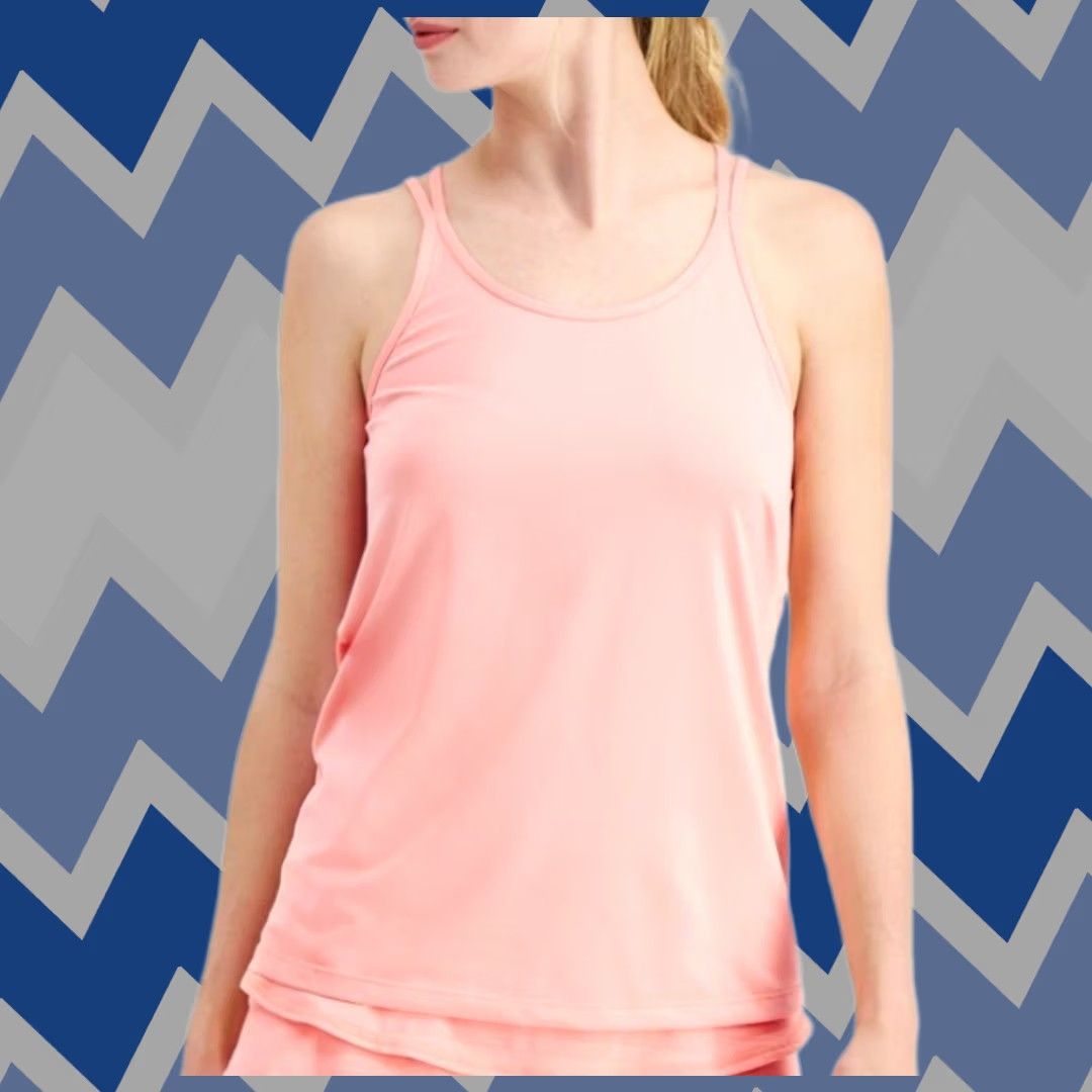 Vintage Ideology Tank Top Shirt Women 2XL Orange Sleeveless Scoop Neck Strappy Back Peak Sports Casual Vintage No Size XXL / US 16-18 / IT 52-54 - 1 Thumbnail