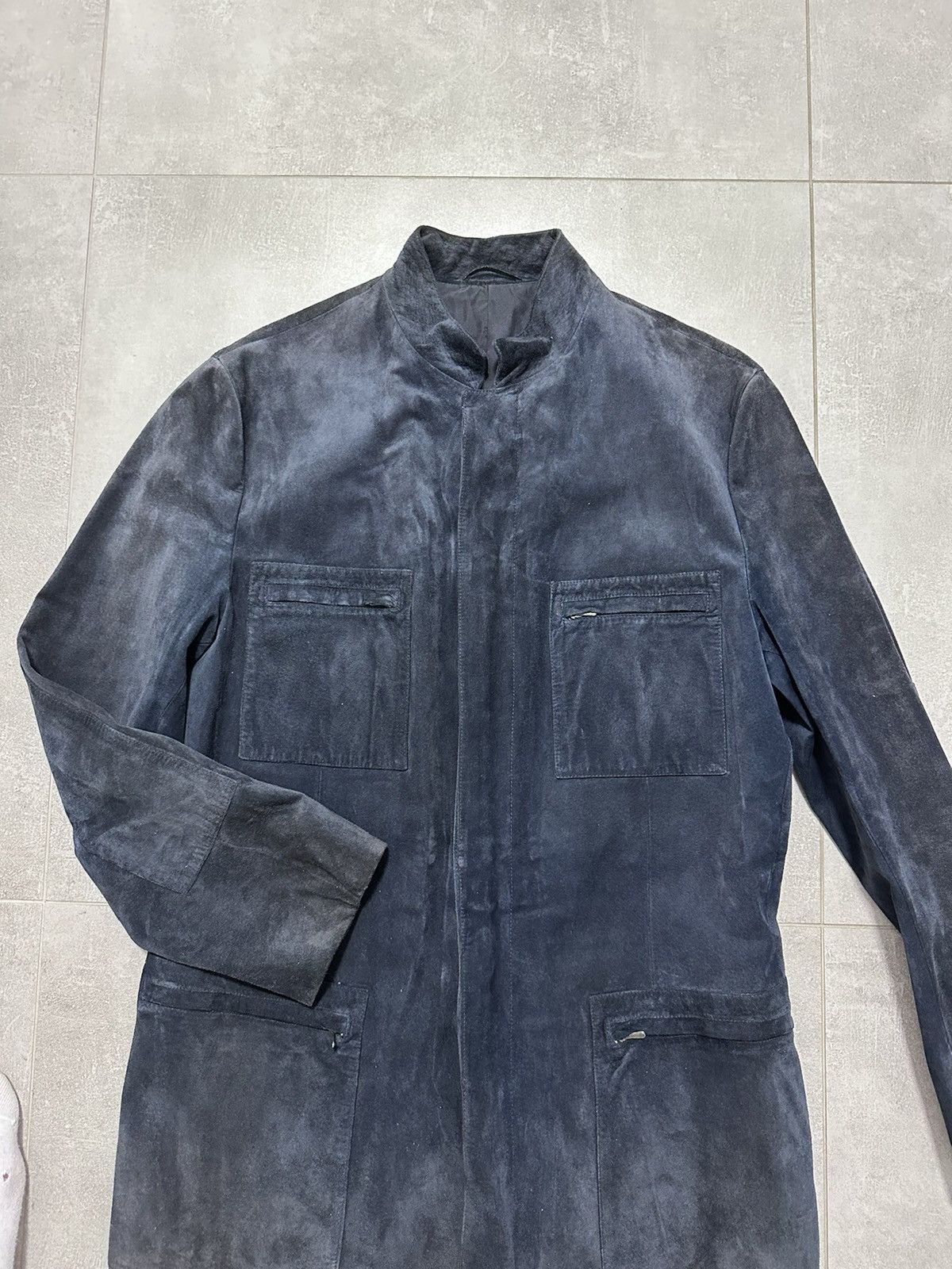 Jil Sander Archive Jil Sander Suede Leather Jacket Blue Mens Size 48 Size US M / EU 48-50 / 2 - 3 Thumbnail