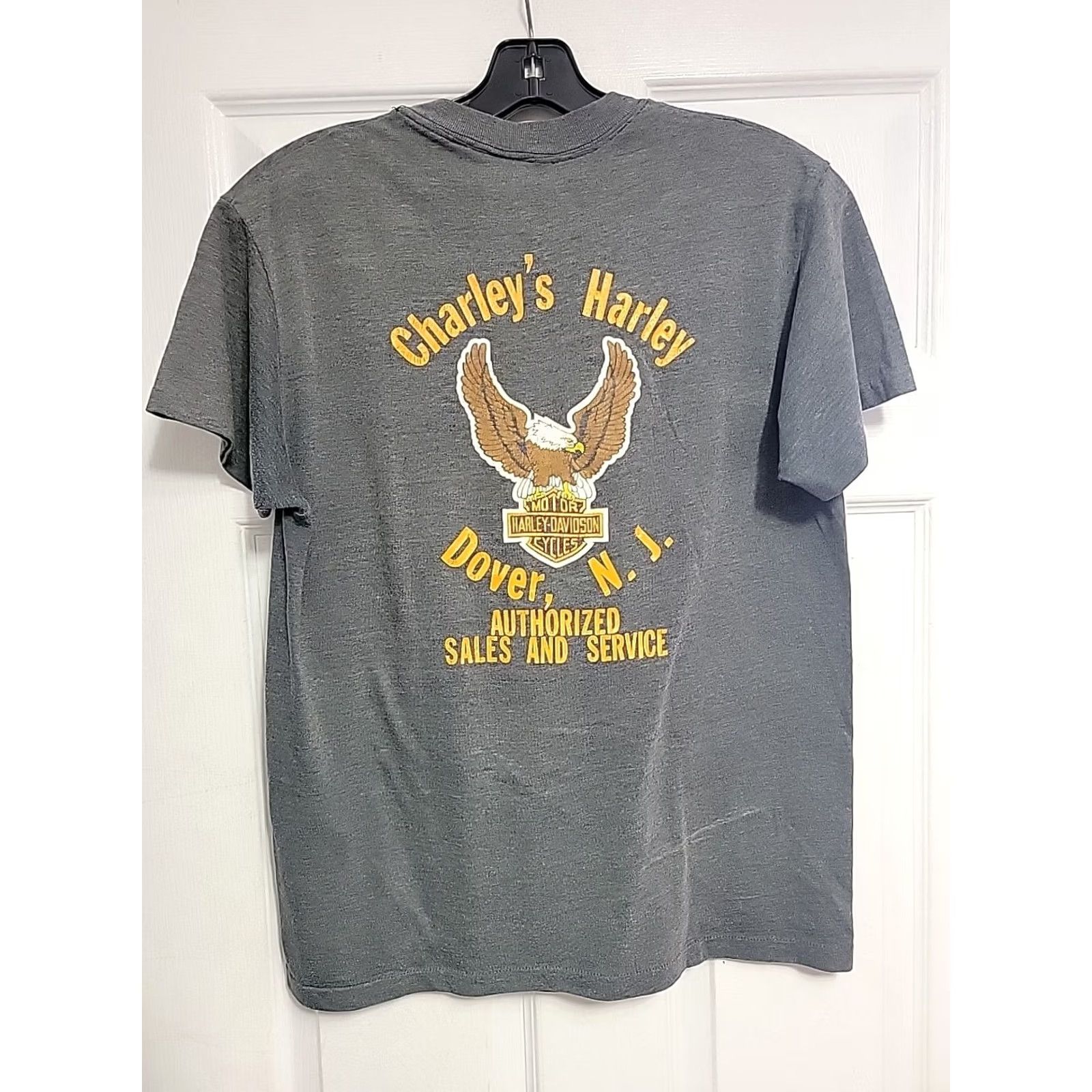 Harley Davidson VINTAGE Harley Davidson Sport-T Shirt Gray Large Men Short Sleeve Crew Neck Motorcyle Biker 80s Size US L / EU 52-54 / 3 - 4 Thumbnail