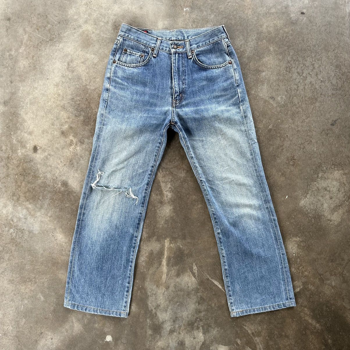 Edwin Vintage Edwin Faded Distressed Denim Jean Pant W28 Size US 28 / EU 44 - 1 Thumbnail