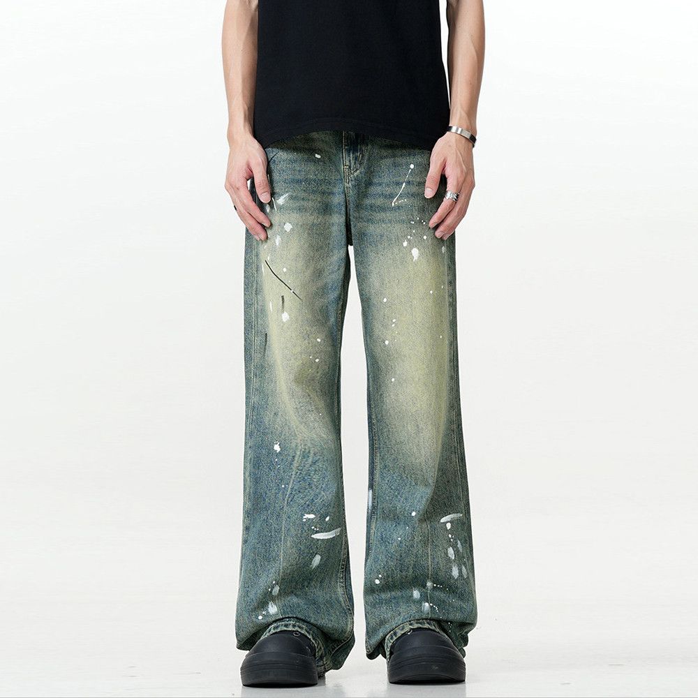 Jean Splash Ink Denim Flare Pants Mens Size US 29 - 1 Thumbnail