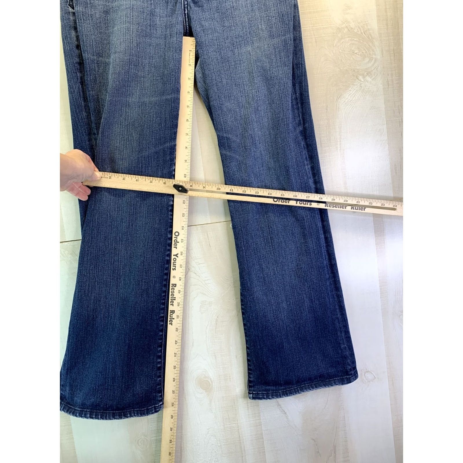 Vintage Kut Women’s 10 Denim Straight Flare Jeans-4438 Jeans Women Regular Blue Cotton Denim 5-Pocket 4438 Vintage: No Size 32" / US 10 / IT 46 - 4 Thumbnail
