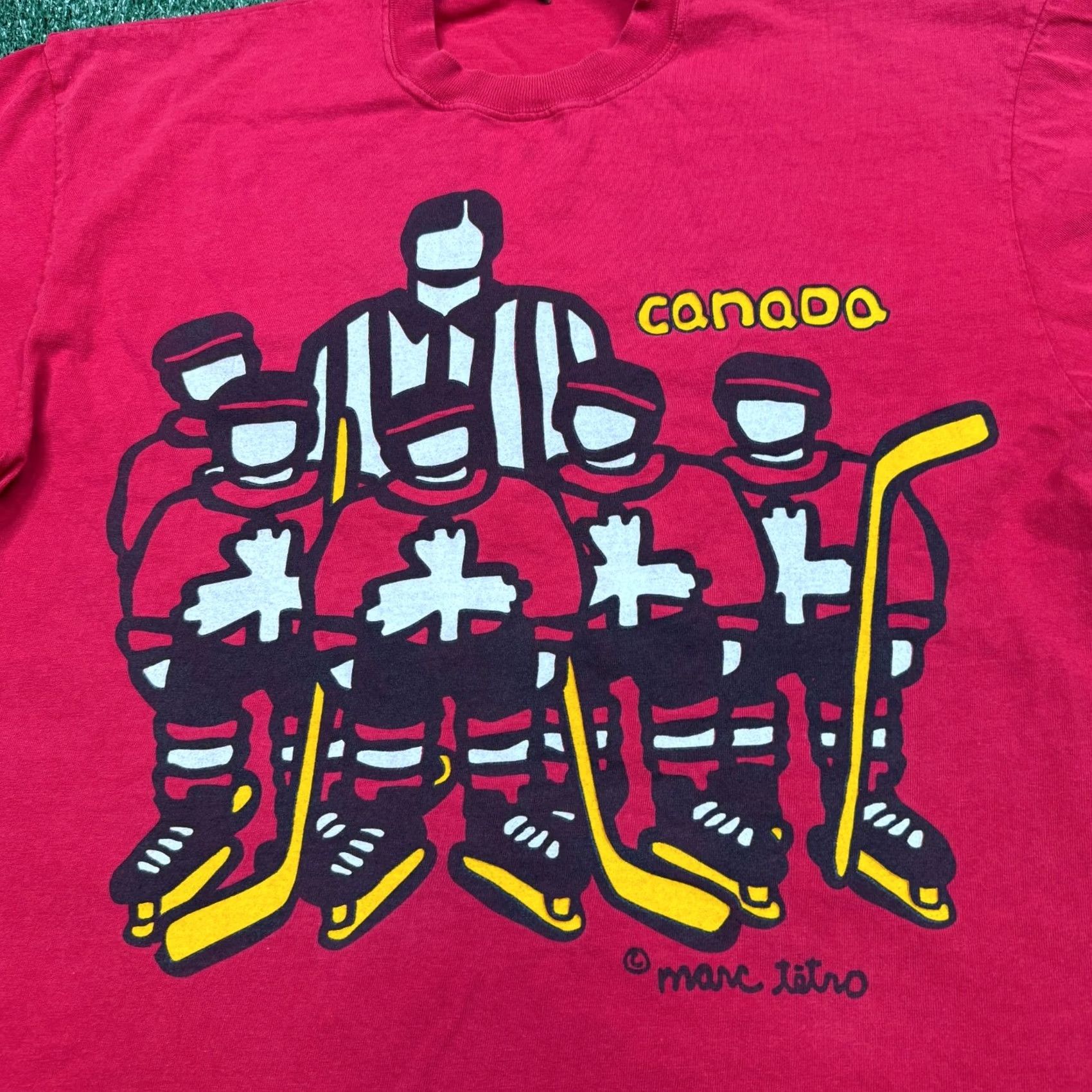 Marcs VINTAGE Marc Tetro Shirt Size XL Red Graphic Canada T Tee 90s Short Sleeve Men's Size US XL / EU 56 / 4 - 5 Thumbnail