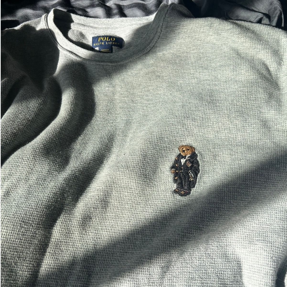 Ralph Lauren Polo Ralph Lauren Men's Gray Polo Bear 4XL Waffle Knit Size US XL / EU 56 / 4 - 1 Thumbnail