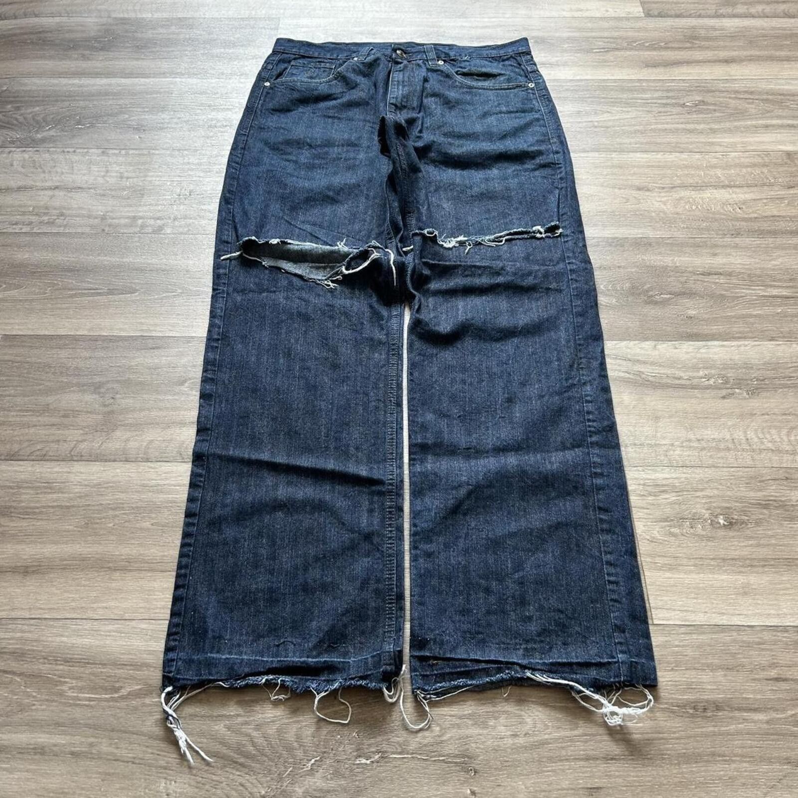 Rocawear Sick Vintage y2k Baggy Rocawear Dark Denim Jeans size 38 Size US 38 / EU 54 - 3 Thumbnail