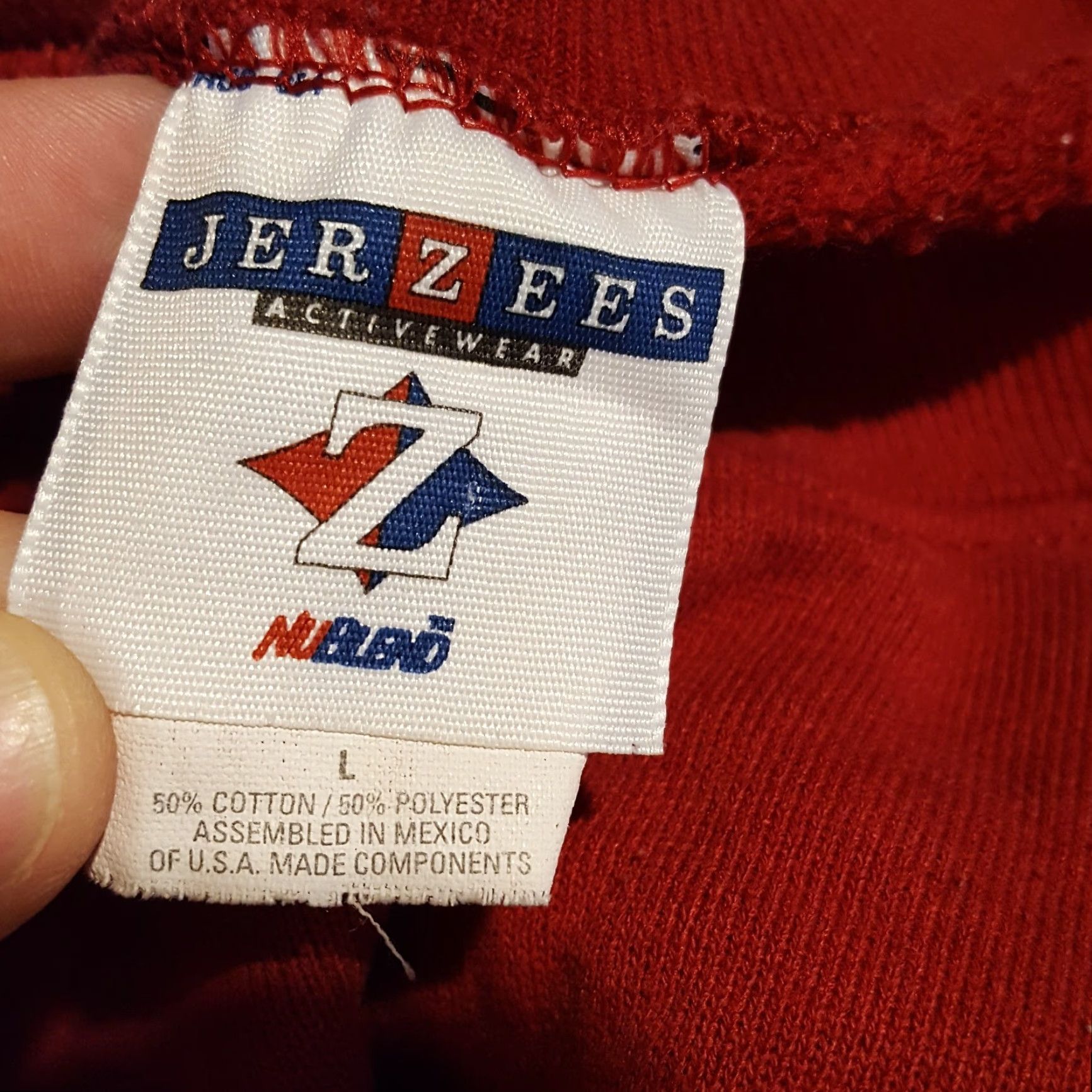 Jerzees VINTAGE Alaska State Fleece Pullover Sweatshirt Men's L Red Nike? Size US L / EU 52-54 / 3 - 6 Thumbnail