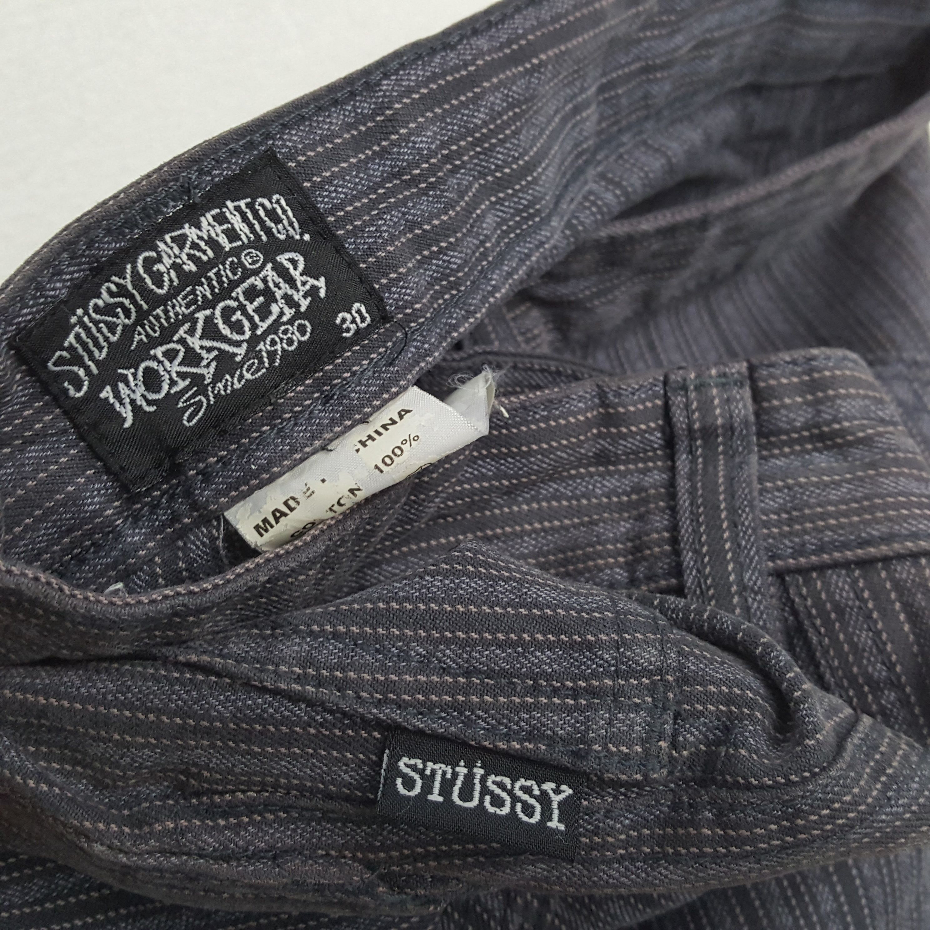 Stussy × Vintage STUSSY Streetwear Skater Custom Art Logo Style Pants Size US 31 - 14 Thumbnail