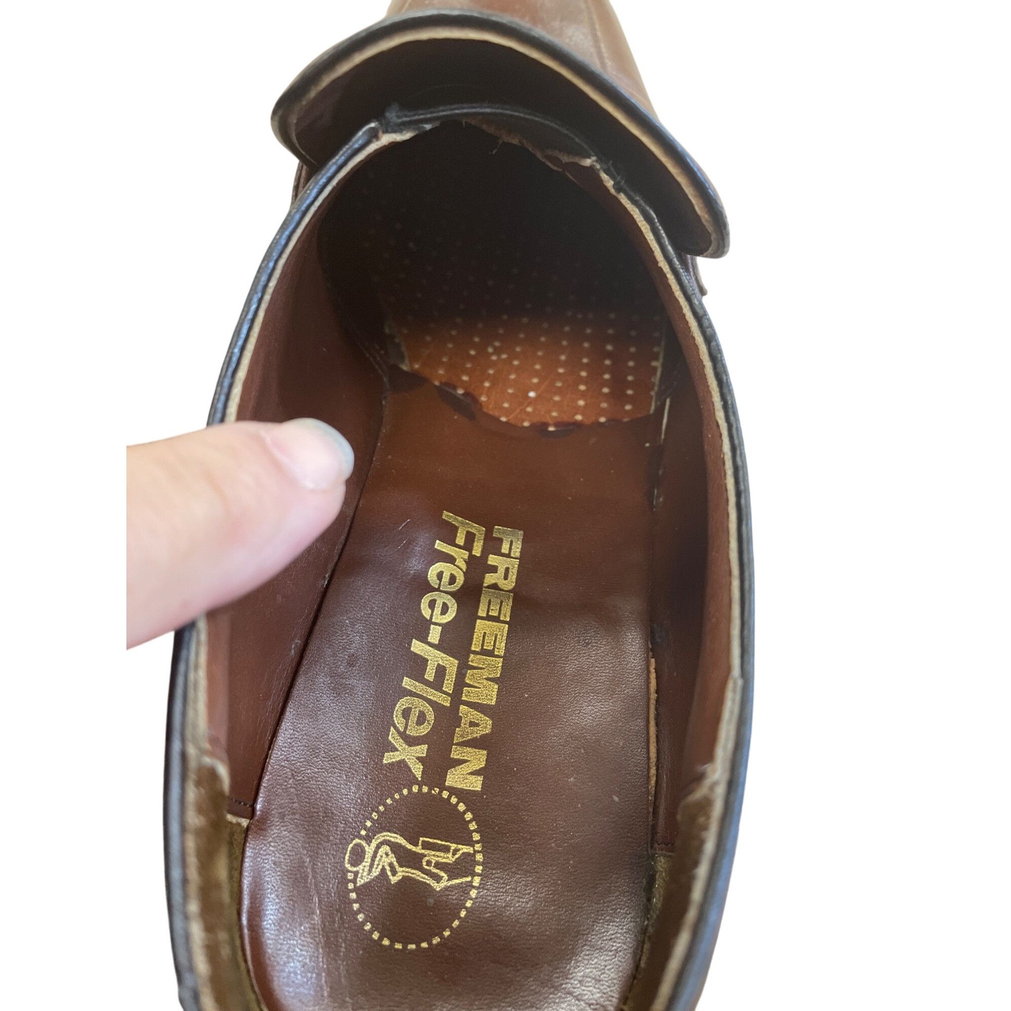 Freeman Freeman Free Flex Mens Brown Leather Slip-On Loafers Shoes S Size US 10.5 / EU 43-44 - 15 Thumbnail