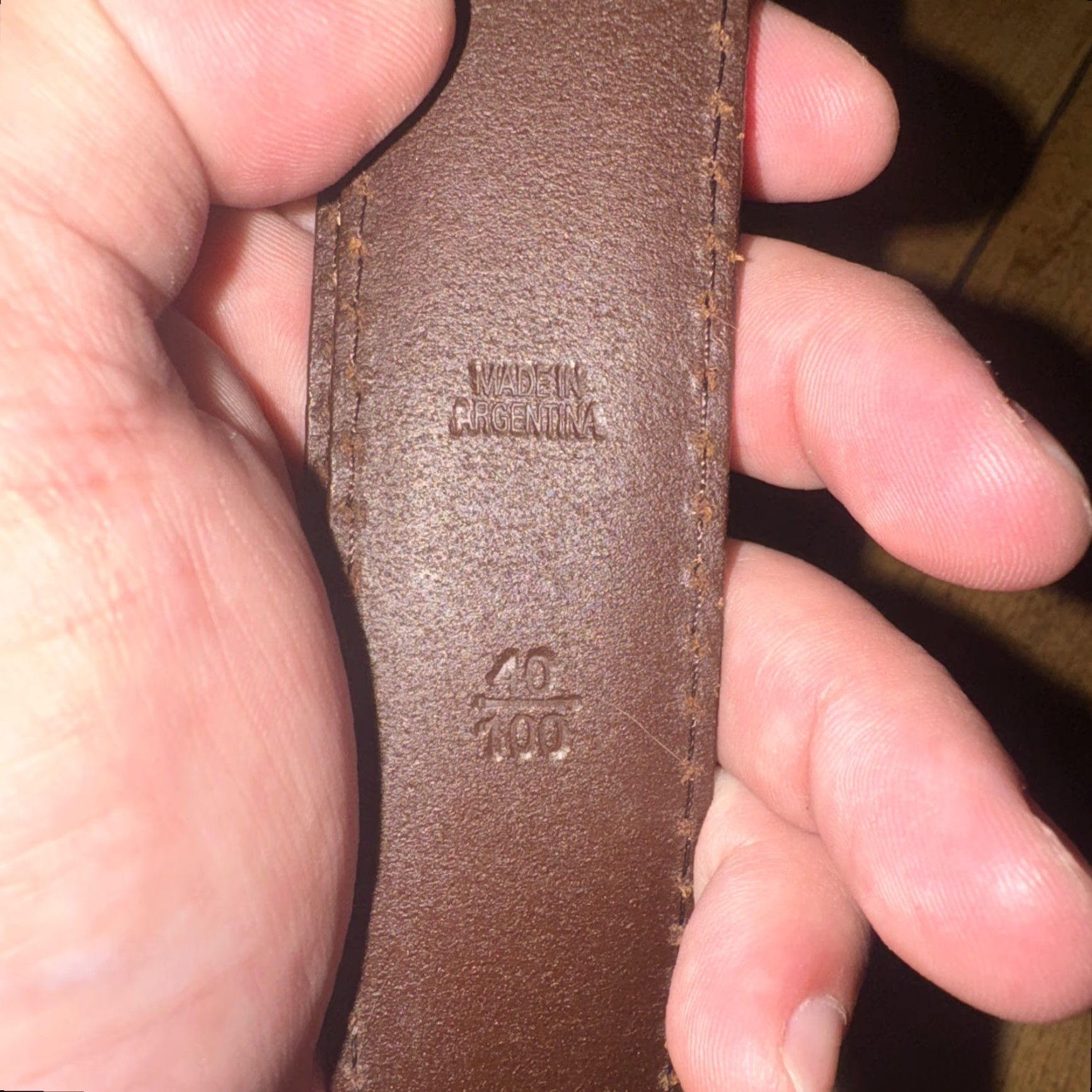 Ralph Lauren Chaps Ralph Lauren Belt Leather Brown Gold Buckle Men’s 40 Size 40 - 2 Thumbnail