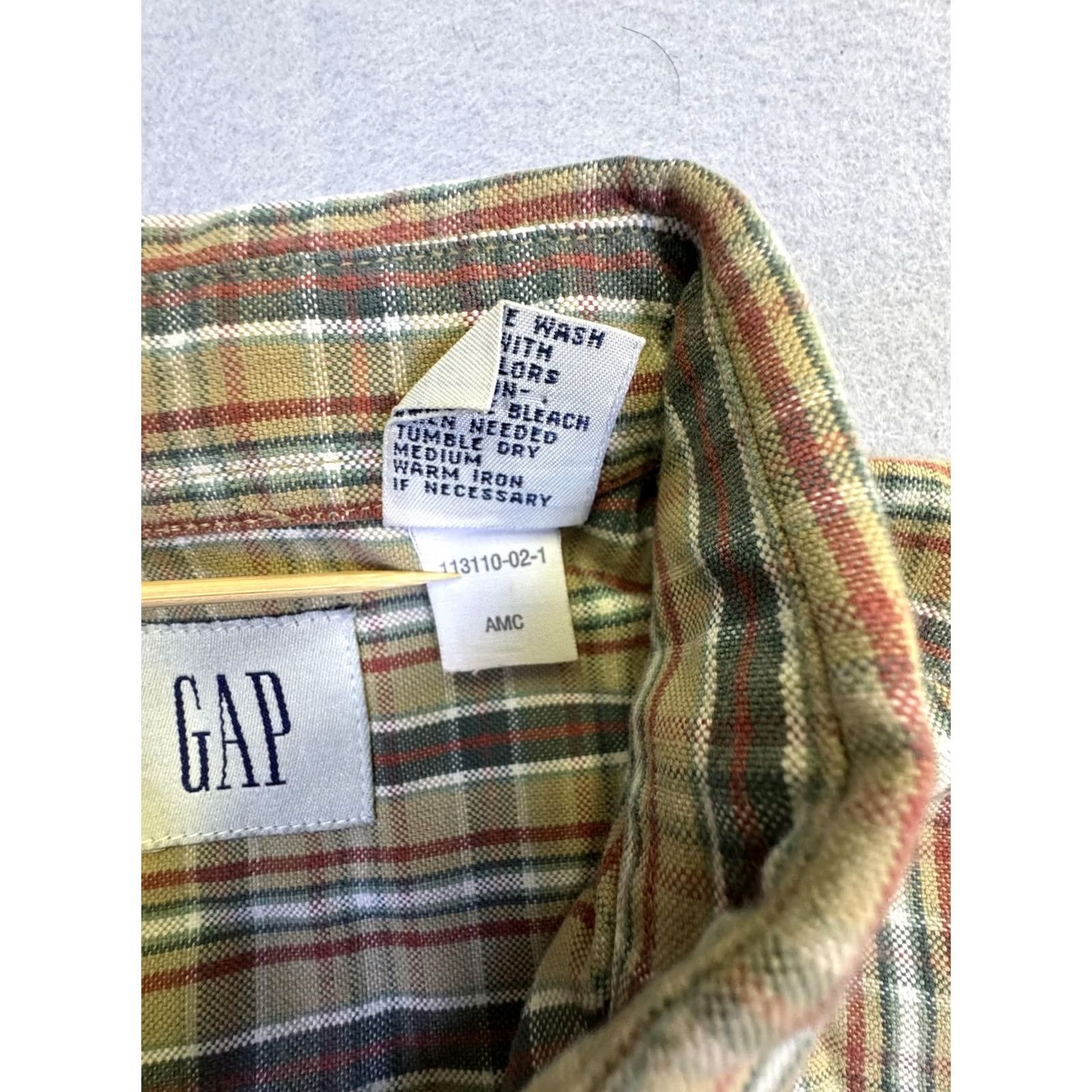 Gap Gap Shirt Mens Small Beige Plaid Long Sleeve Button Front Pockets Casual Size US S / EU 44-46 / 1 - 7 Thumbnail
