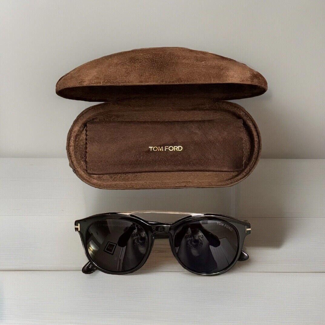 Tom Ford Tom Ford Newman TF515 01V 53mm Black Blue Lens Size ONE SIZE - 1 Thumbnail