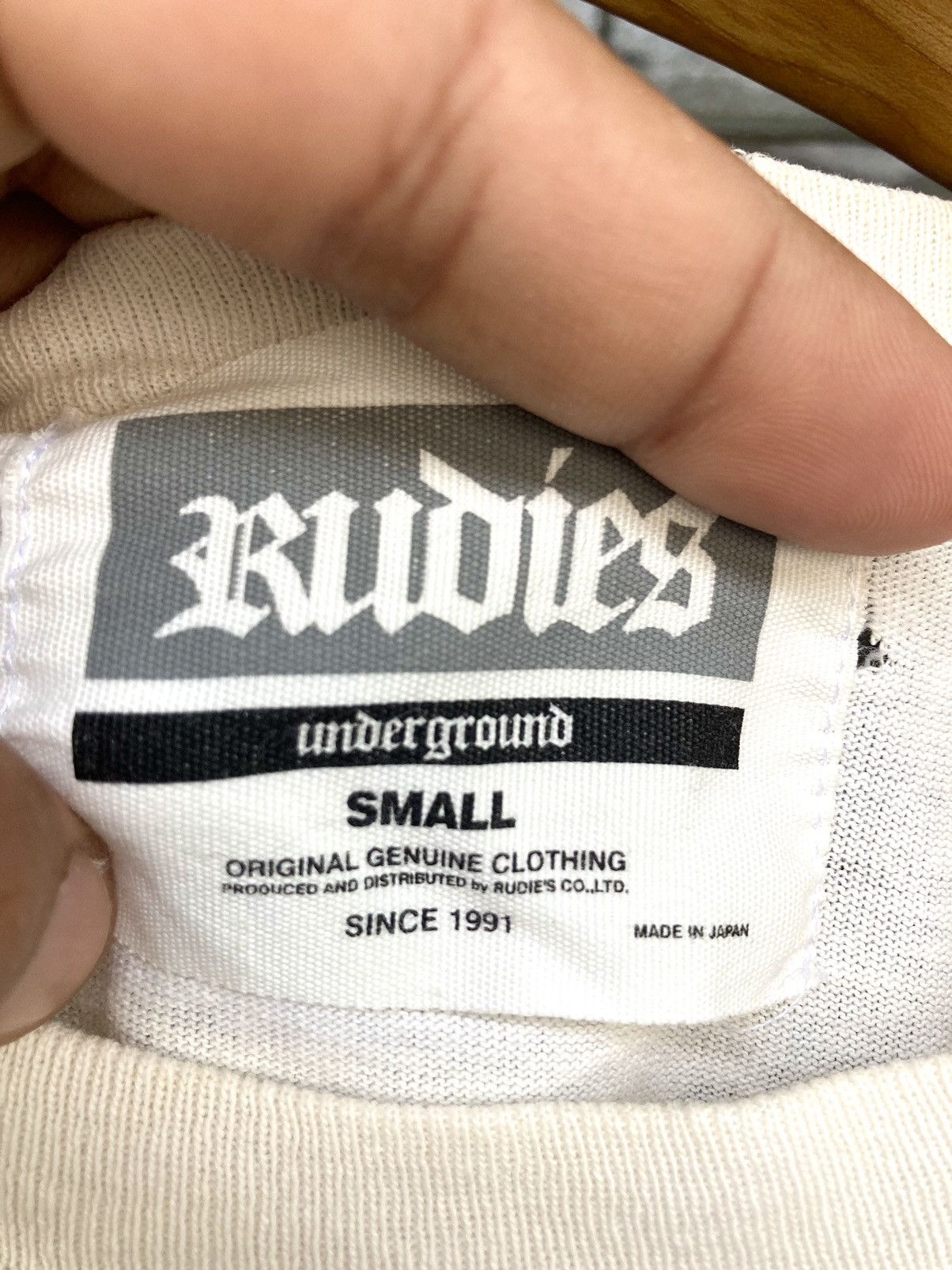Japanese Brand Rudies Underground Wording Tee Size US S / EU 44-46 / 1 - 2 Thumbnail
